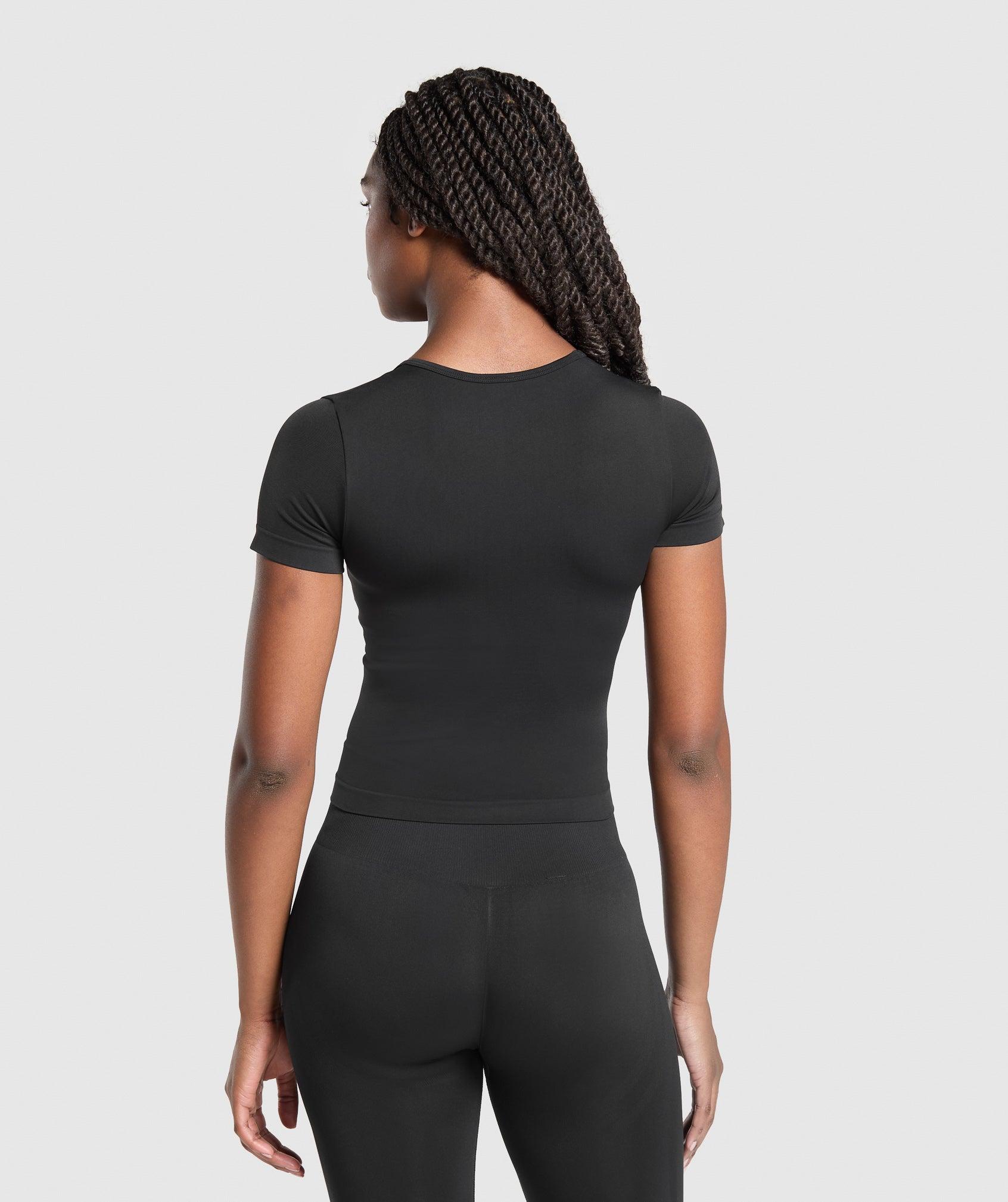 Gymshark Everyday Seamless Tight Fit Crew Neck Tee - Black Female Product Image
