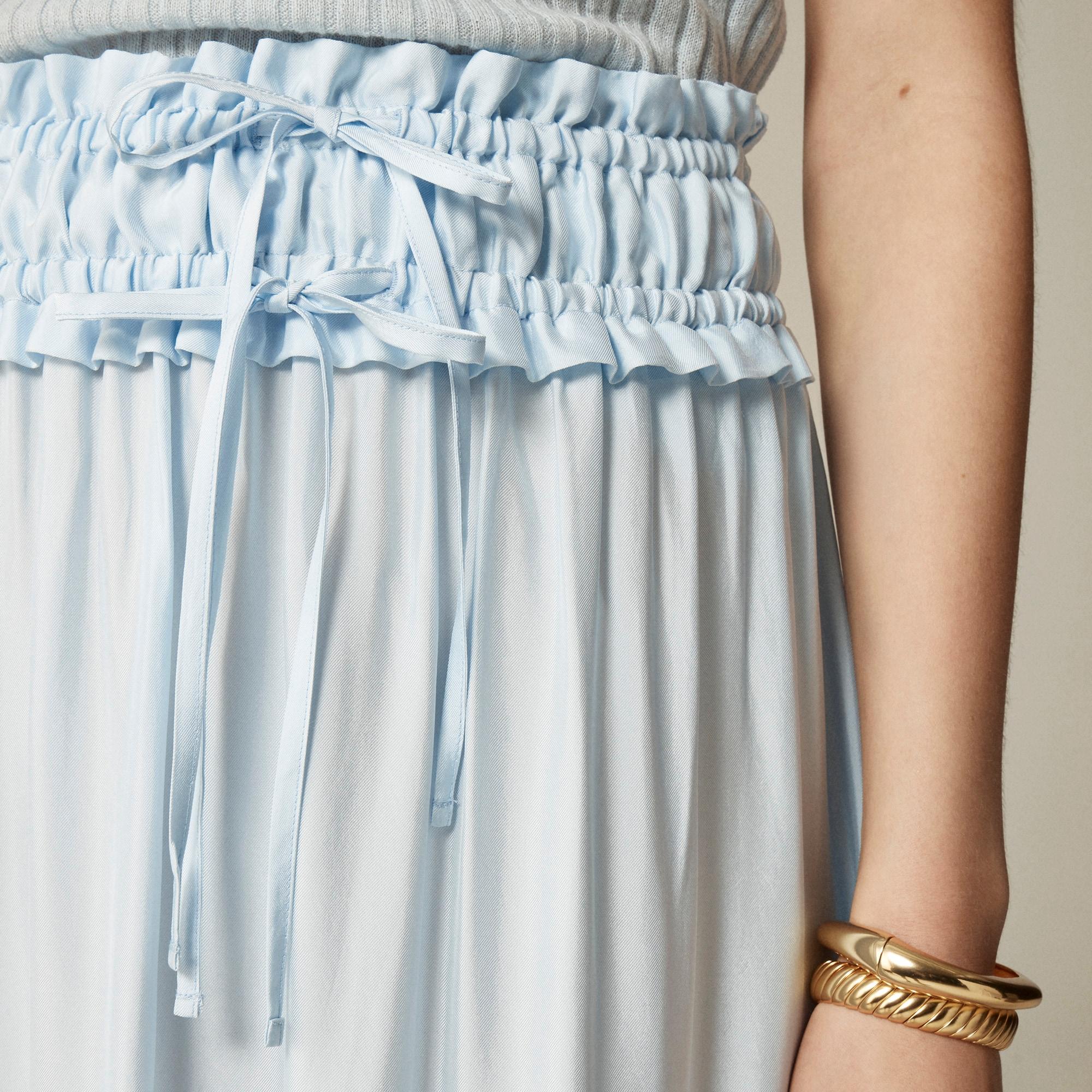 Smocked-waist midi skirt Product Image