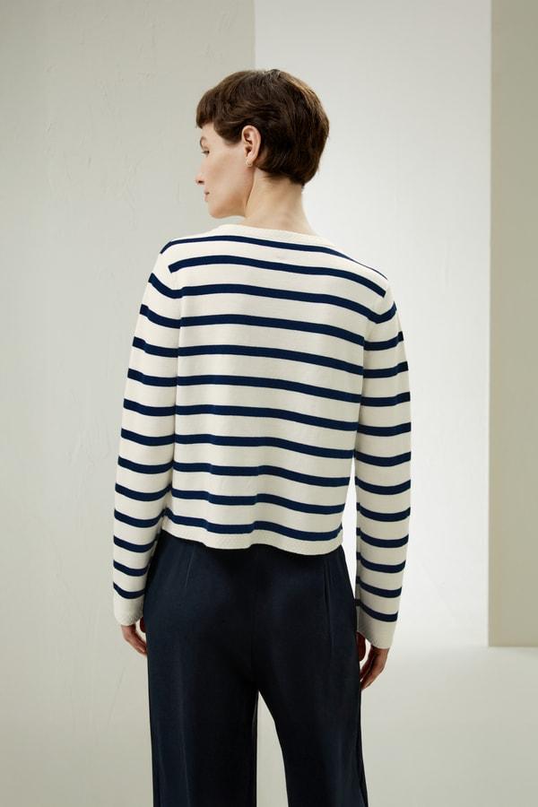 Gariana Striped Wool Cardigan Product Image