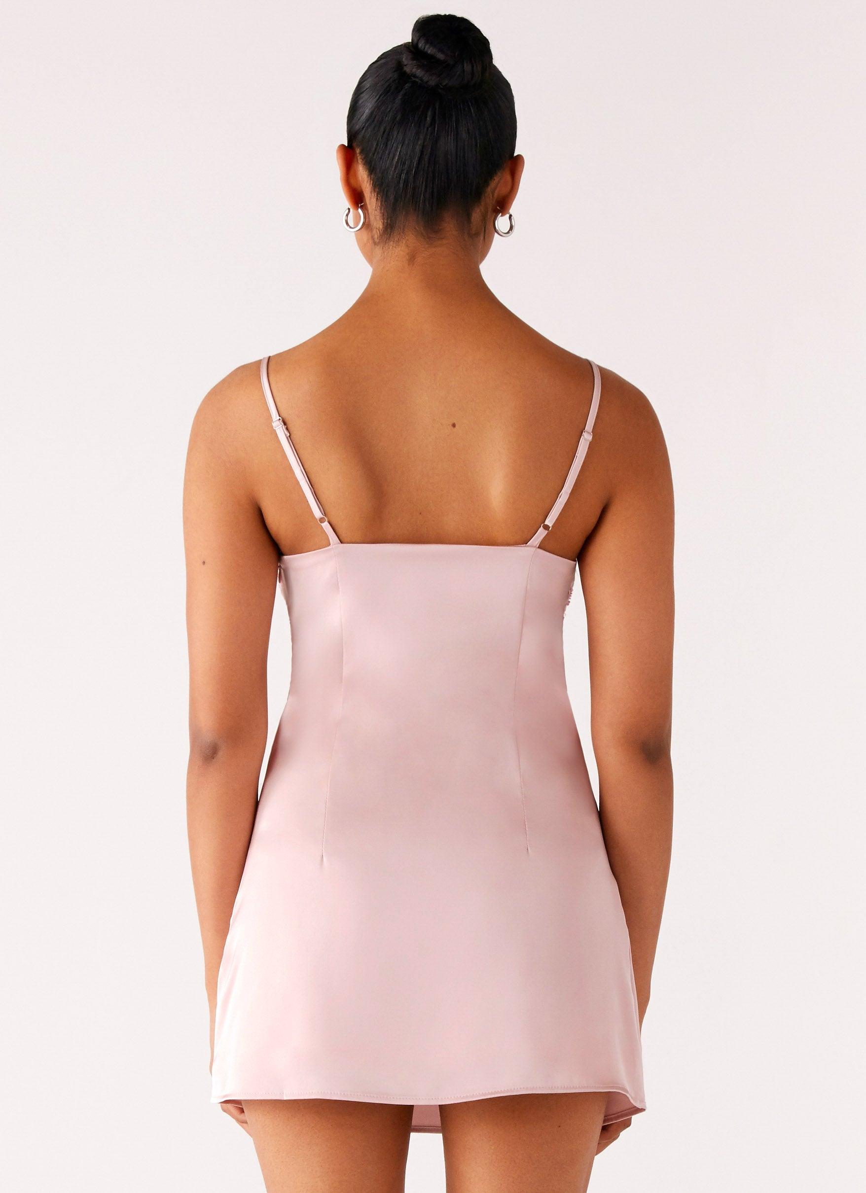 Zion Beaded Micro Mini Dress - Pink Product Image