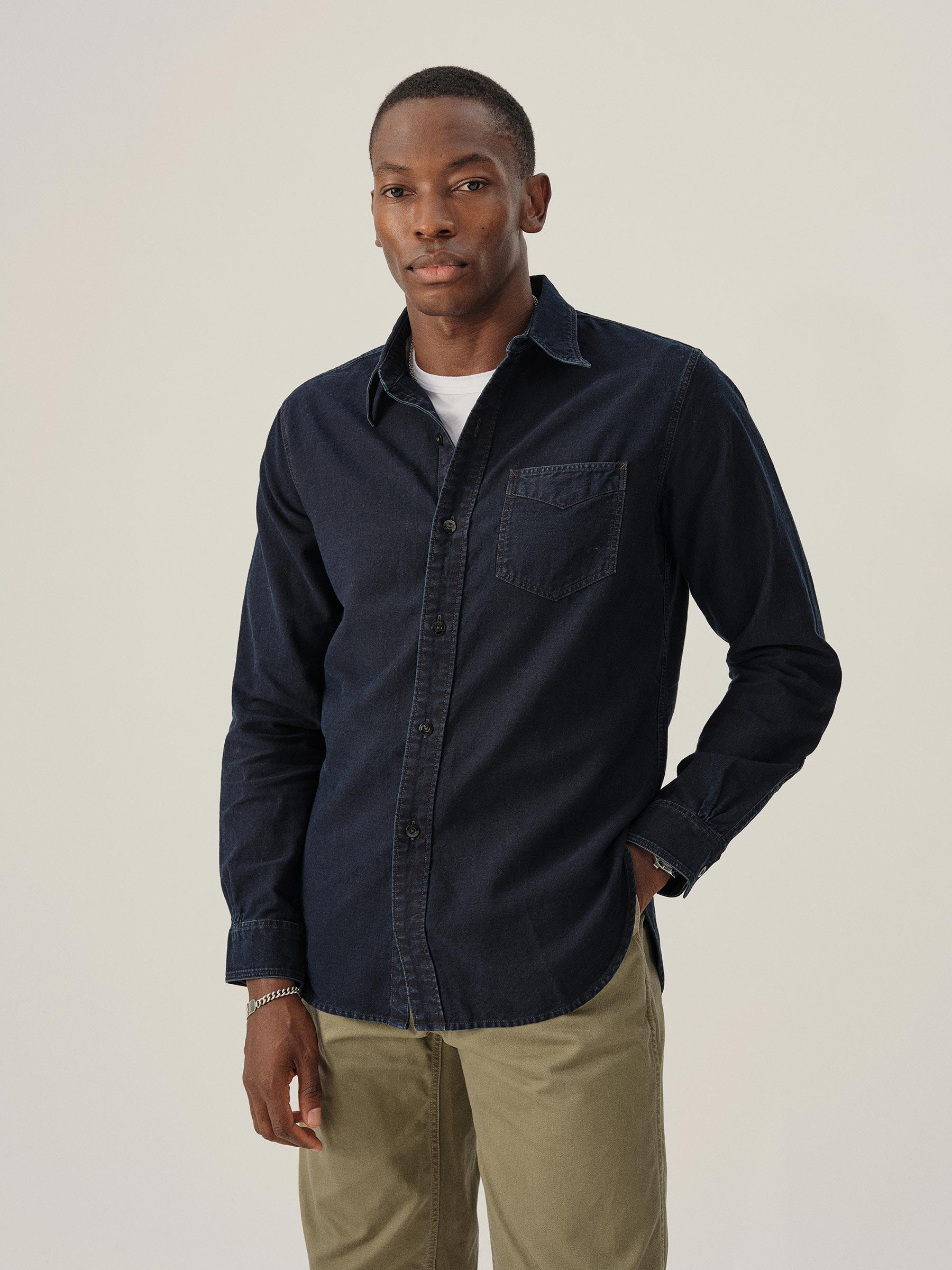 Dark Navy Felted Flannel Cpo Shirt Product Image