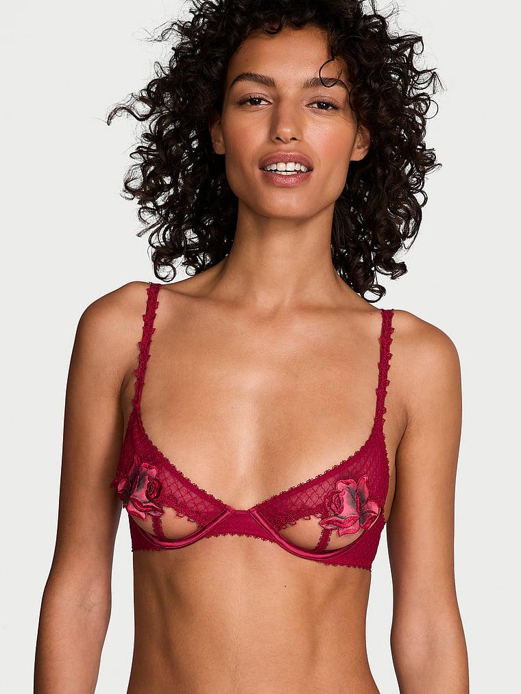 Red Rose Open-Cup Bra Product Image