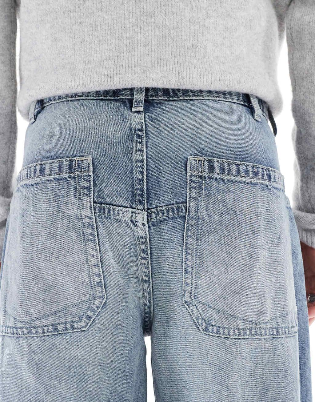 ASOS DESIGN super baggy jeans in light wash blue Product Image