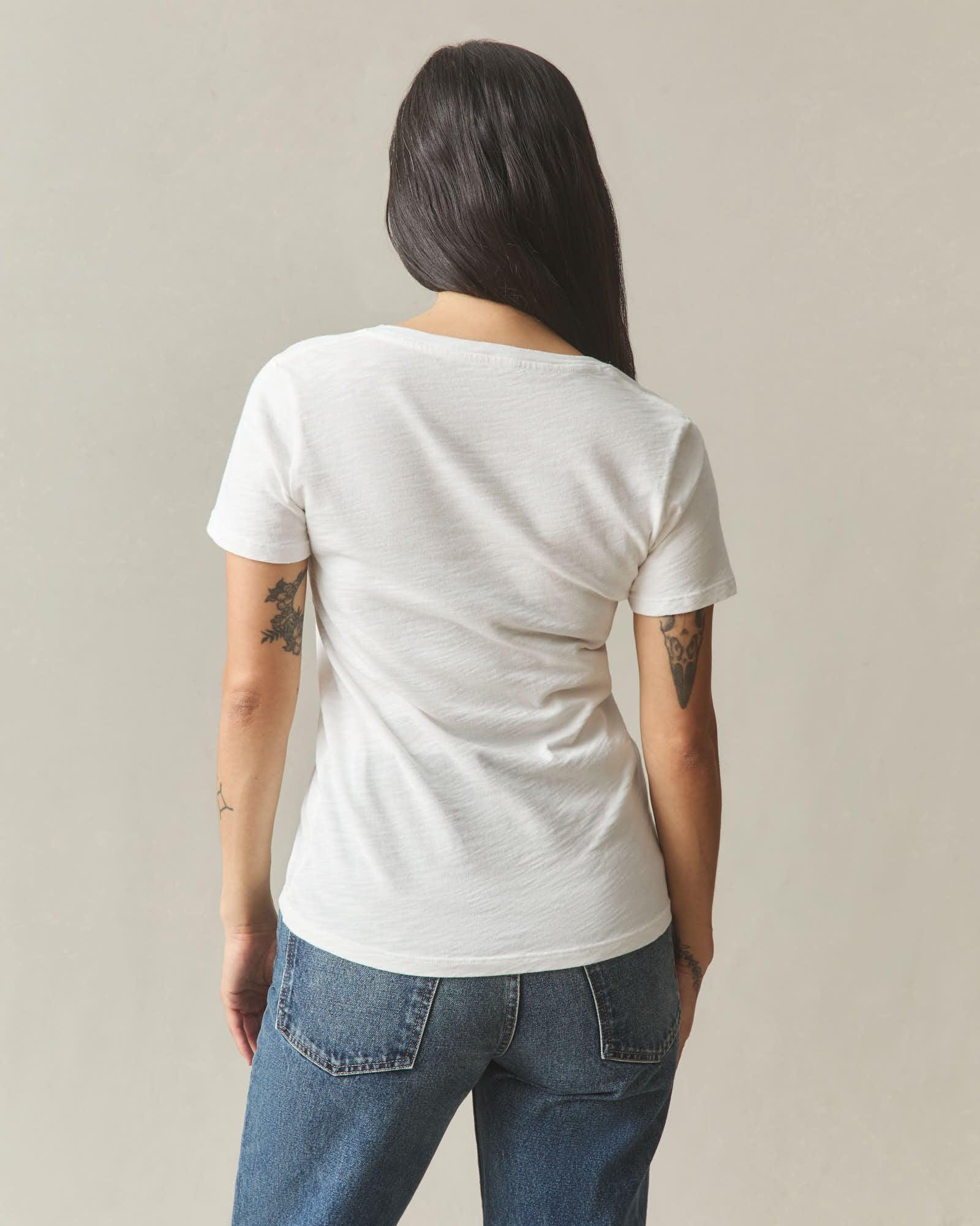 Women's Premium Slub V-Neck Tee - Bone Female Product Image