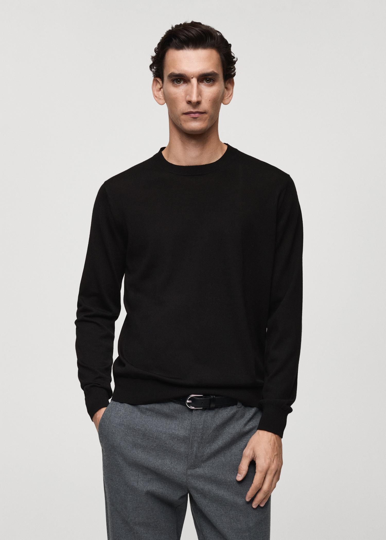 100% merino wool sweater - Men | MANGO USA Product Image