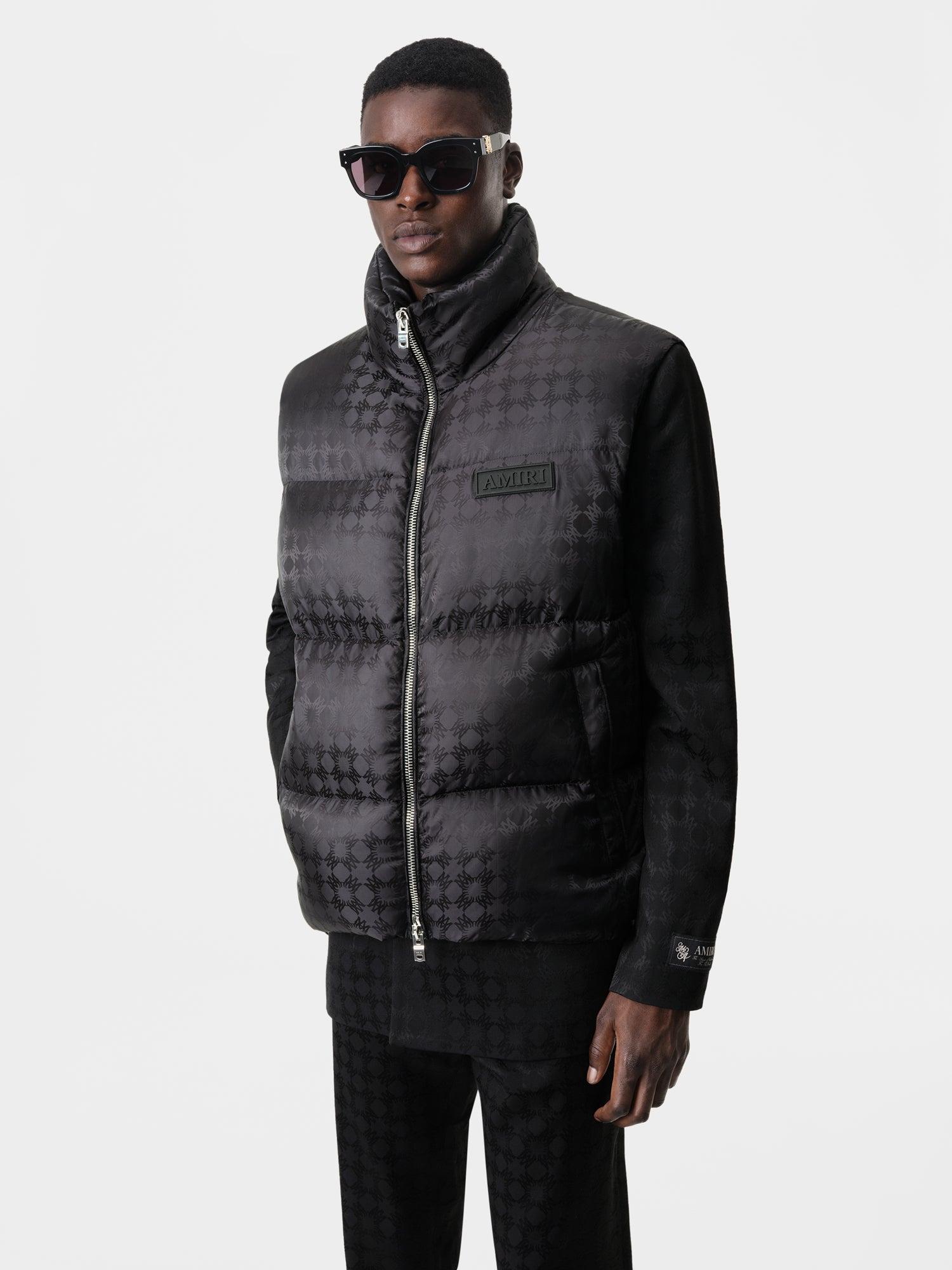 MA QUAD JACQUARD DOWN GILET - Black Product Image