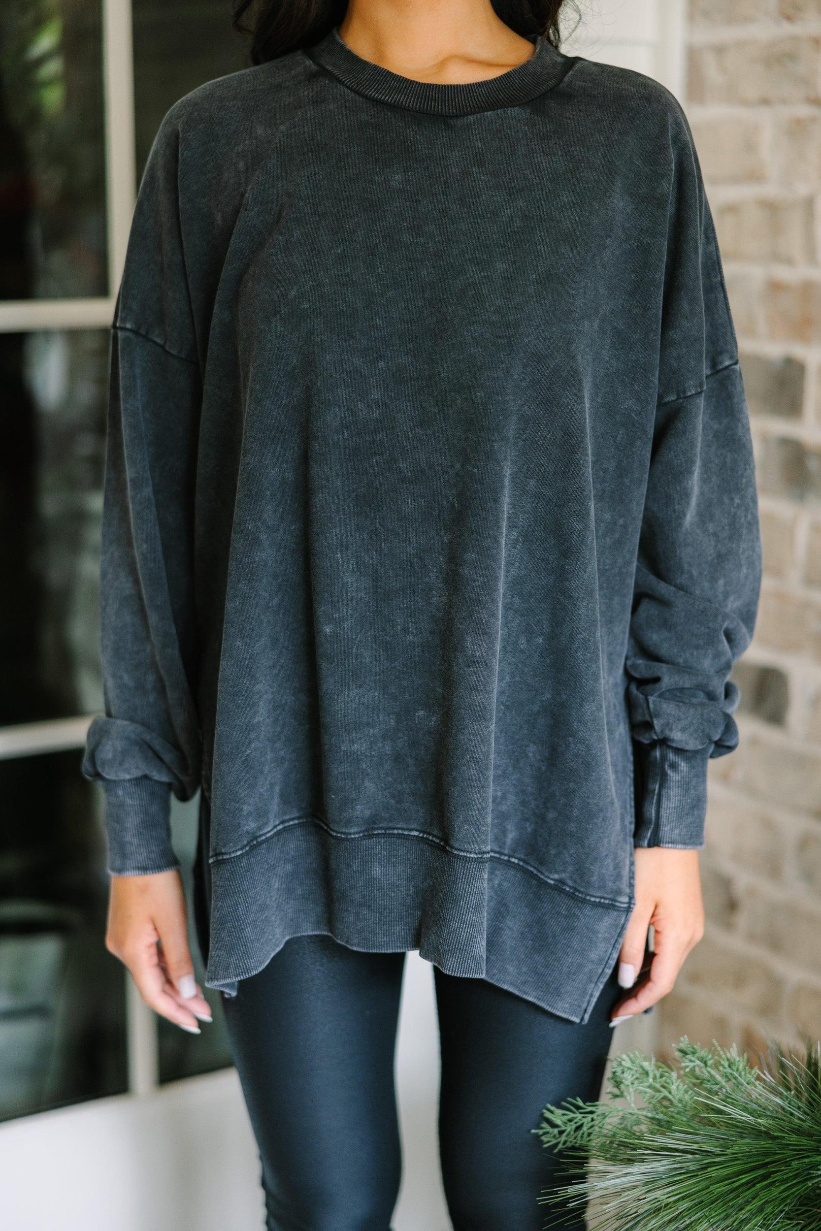 The Slouchy Black Pullover Female Product Image