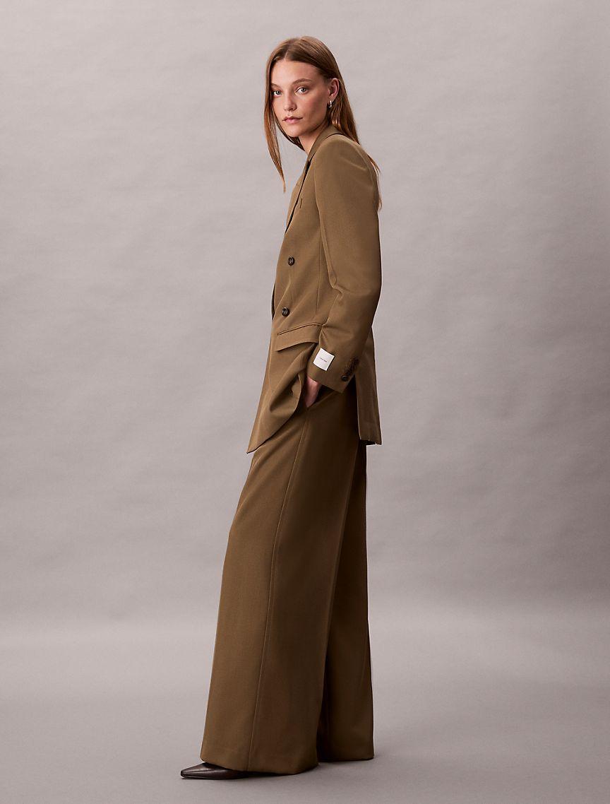 Wool Gabardine Wide Leg Trouser Product Image