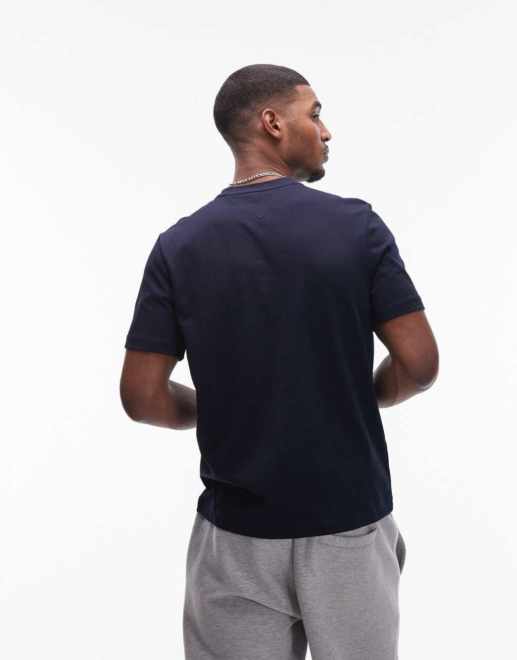 Tommy Hilfiger monogram logo t-shirt in navy Product Image