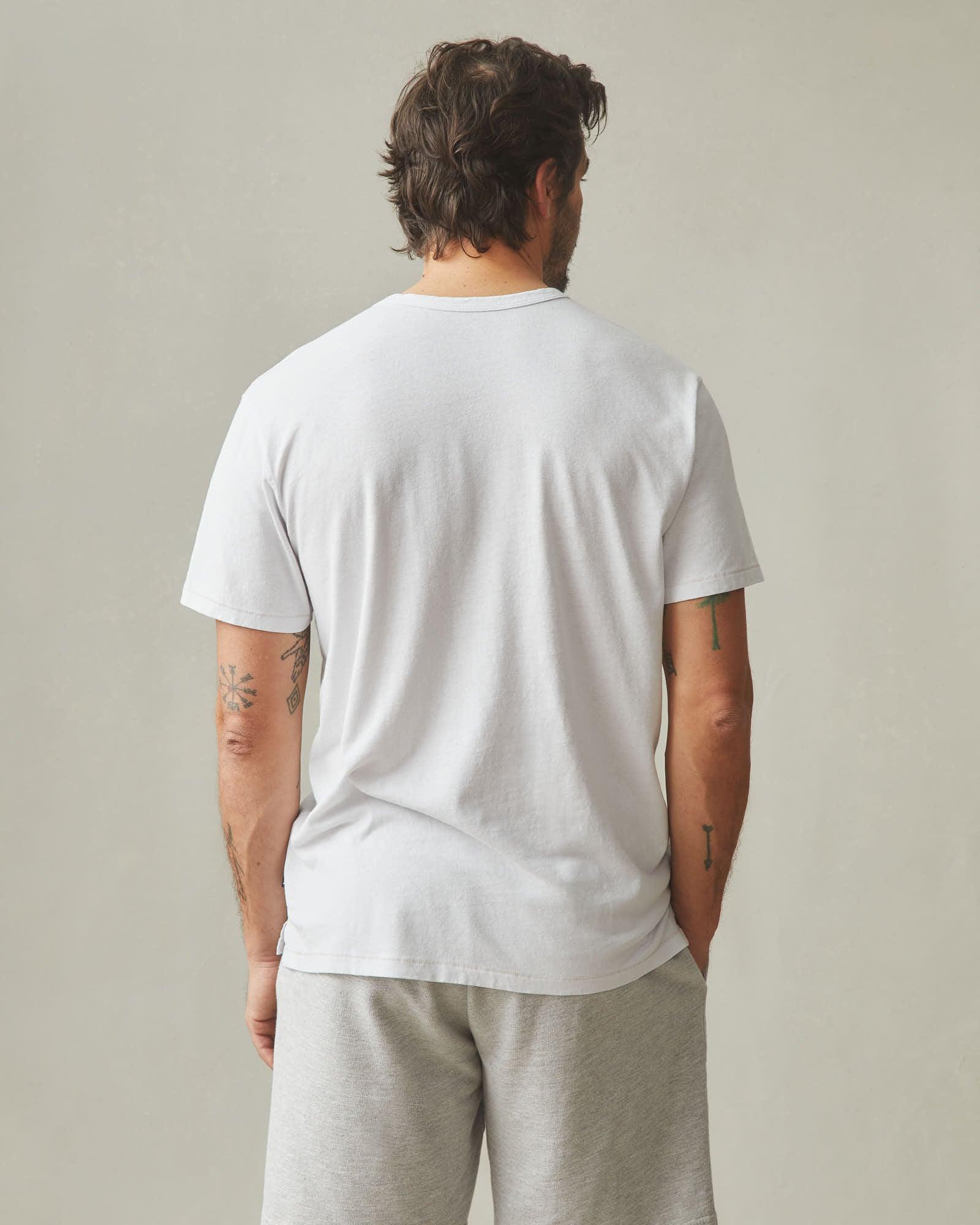 Men's Hemp Jersey Crew Tee - White Male Product Image