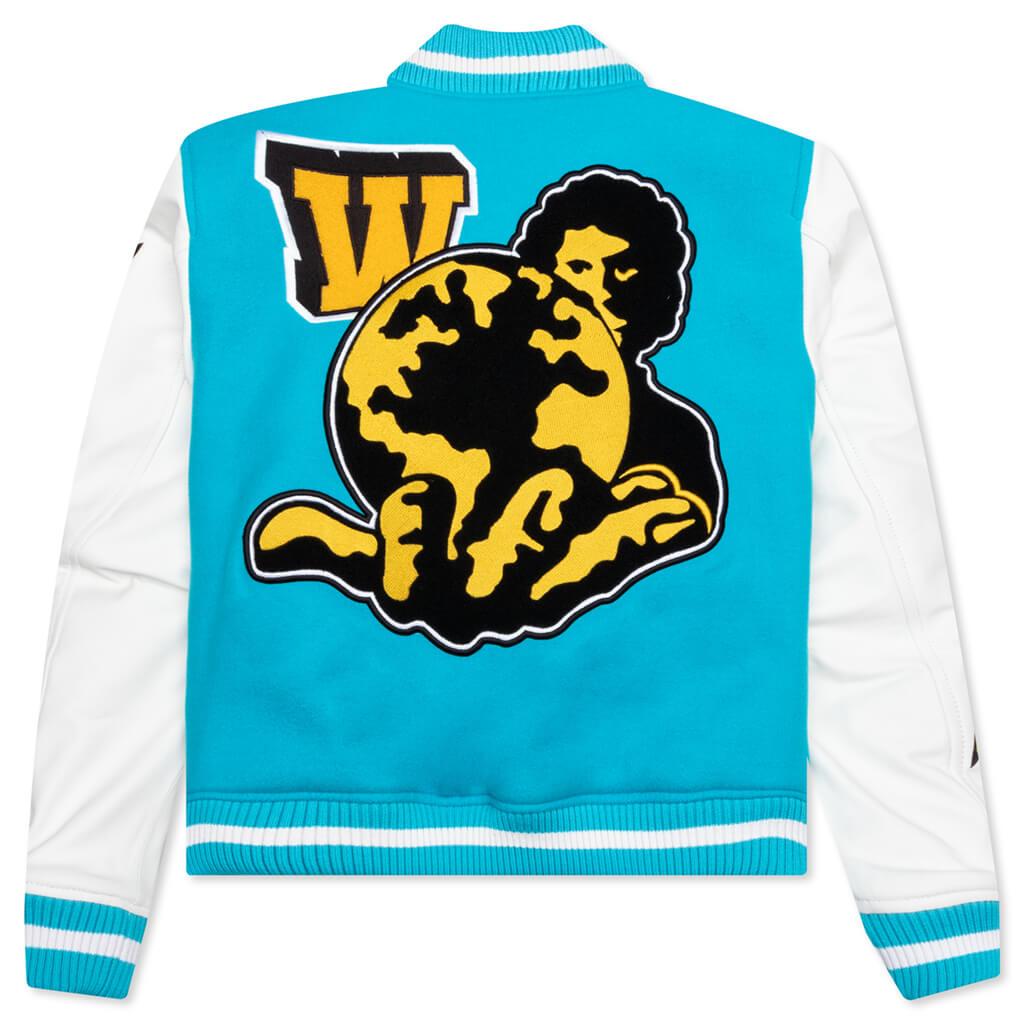Vars World Leather Jacket - Turquoise Male Product Image