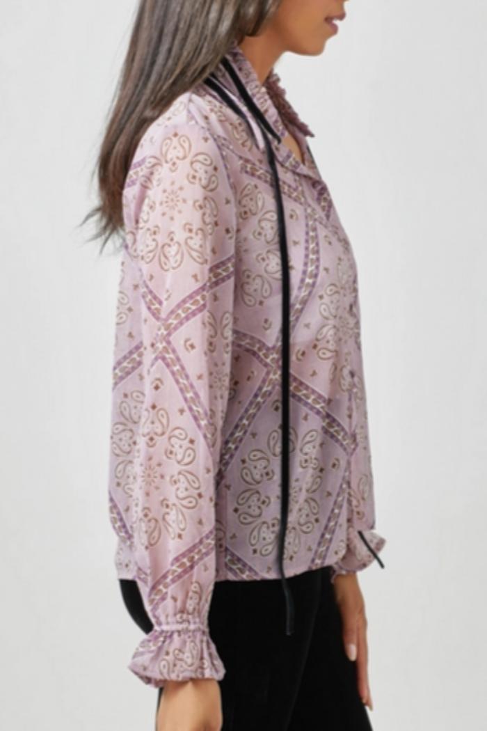 Tie Neck Blouse Product Image