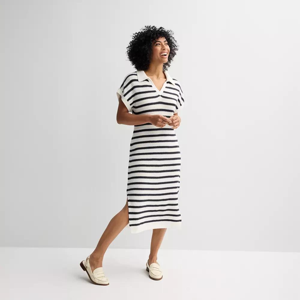 Petite Sonoma Goods For Life® Collared Sweater Dress, Women's,  Product Image