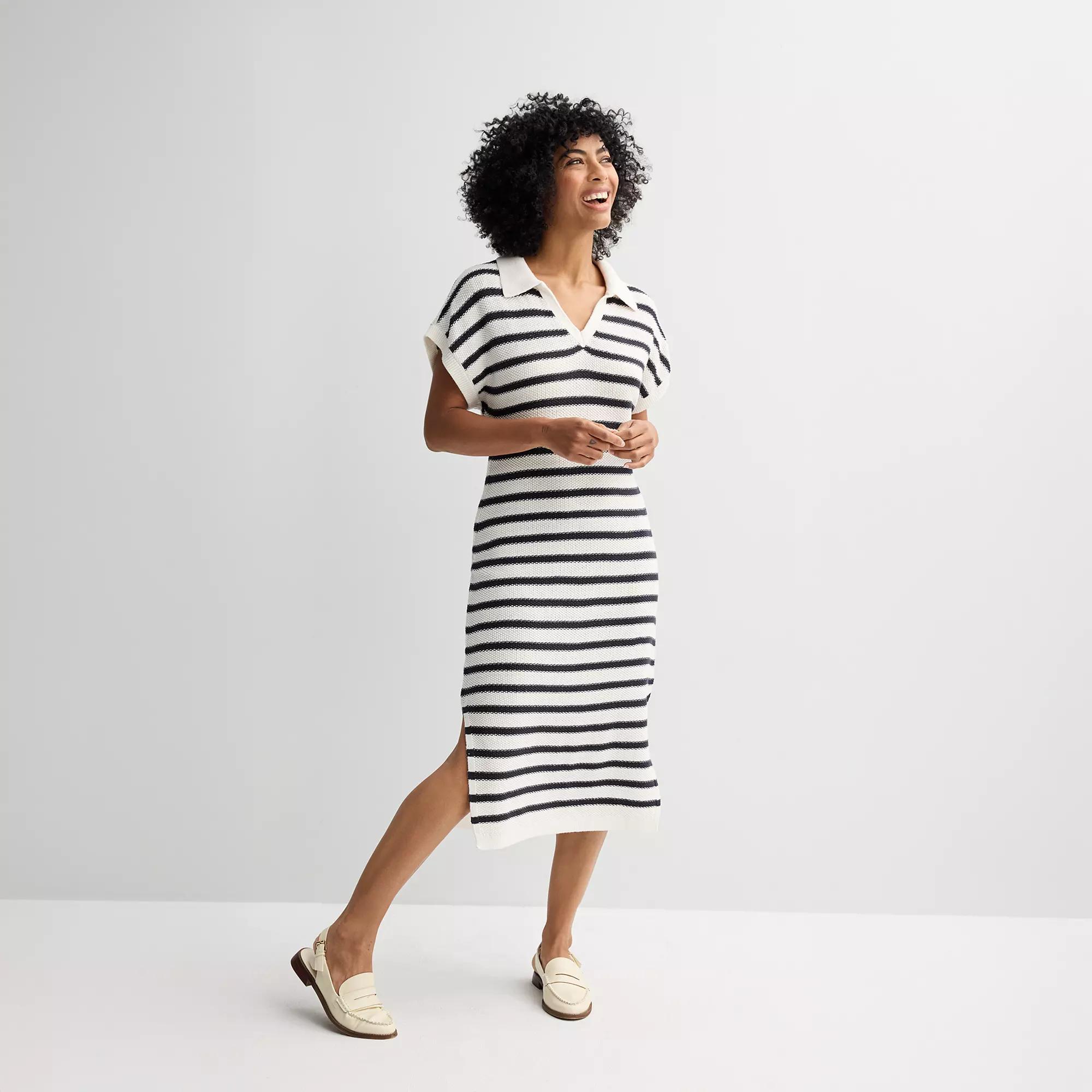 Petite Sonoma Goods For Life® Collared Sweater Dress, Women's,  Product Image