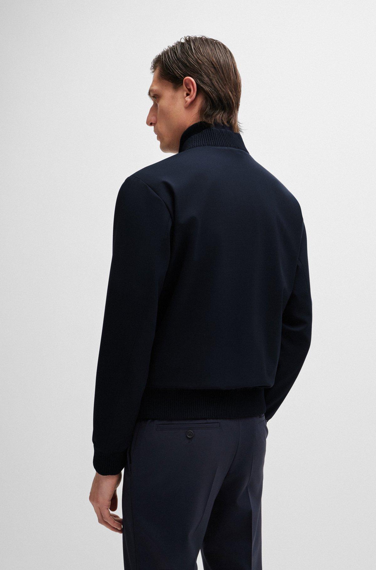 Slim-fit blouson jacket in wool blend Product Image