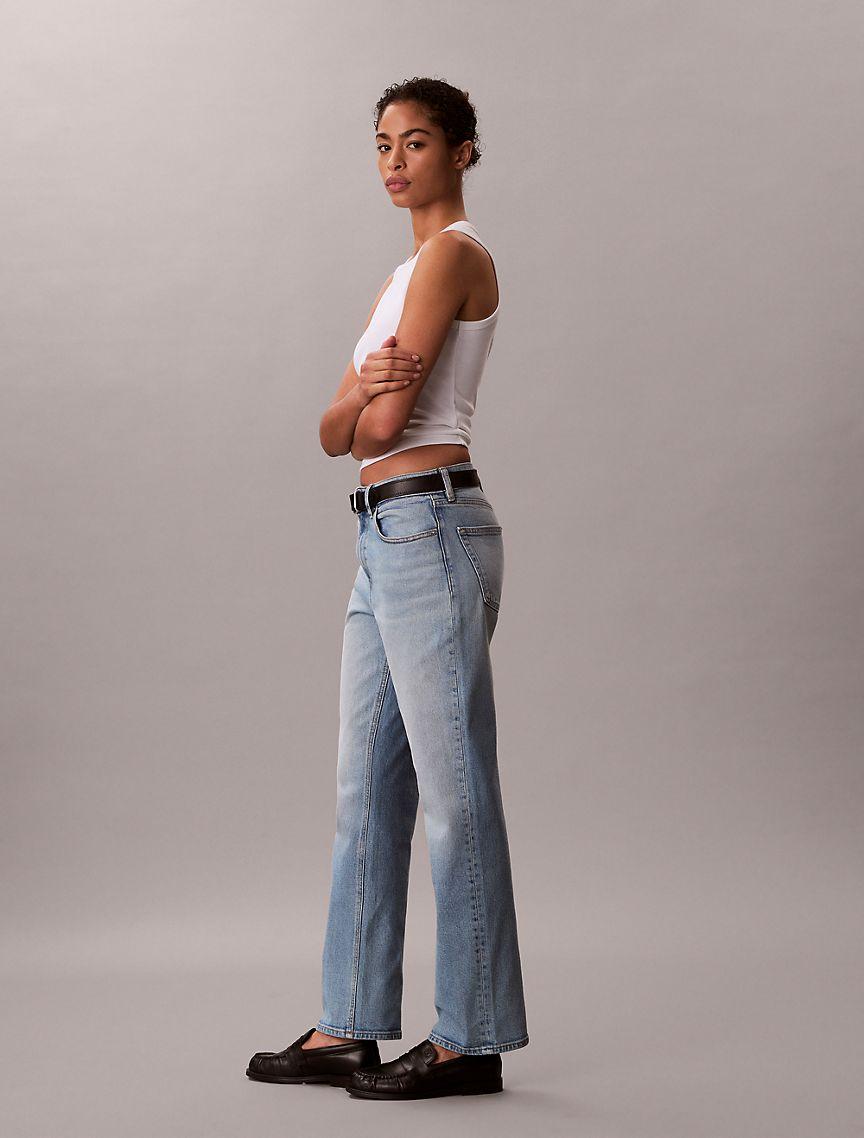 High Rise Straight Jeans Product Image