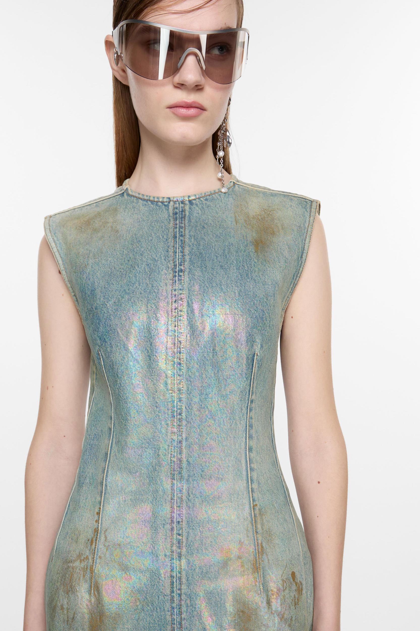 Coated denim dress Product Image