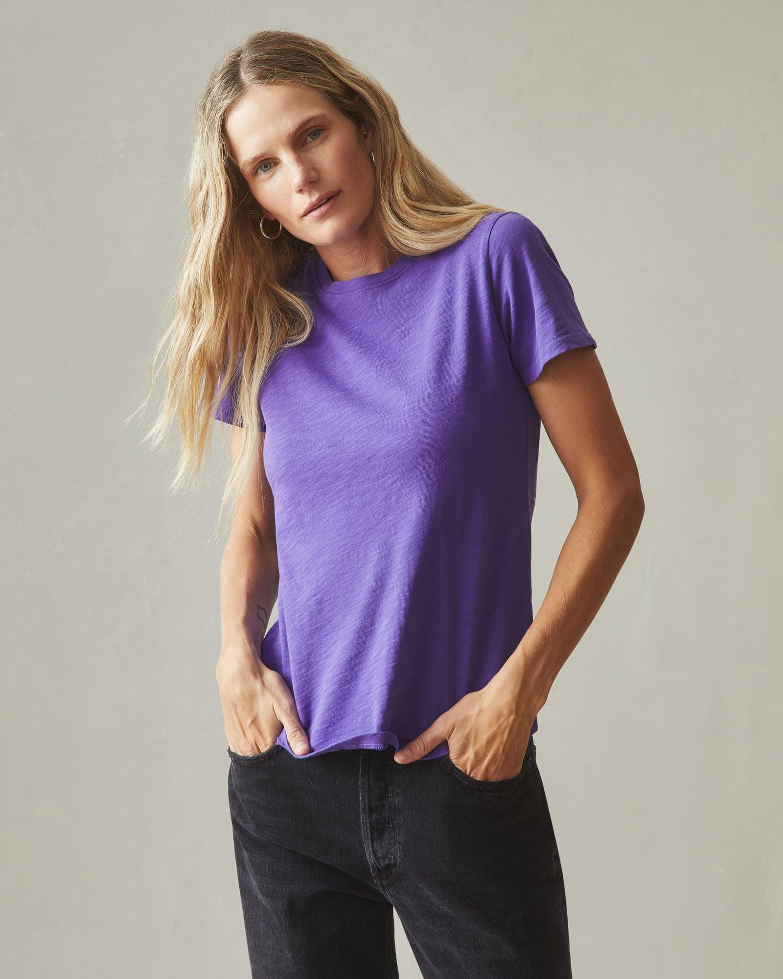 Women's Premium Slub Crew Tee - Ultra Violet Product Image