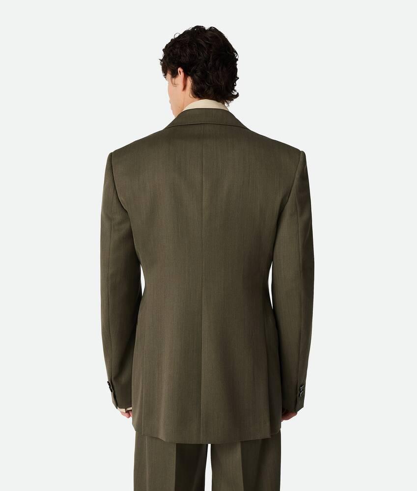 Men's Wool Subtle Chevron Jacket in Forest/caper melange Product Image