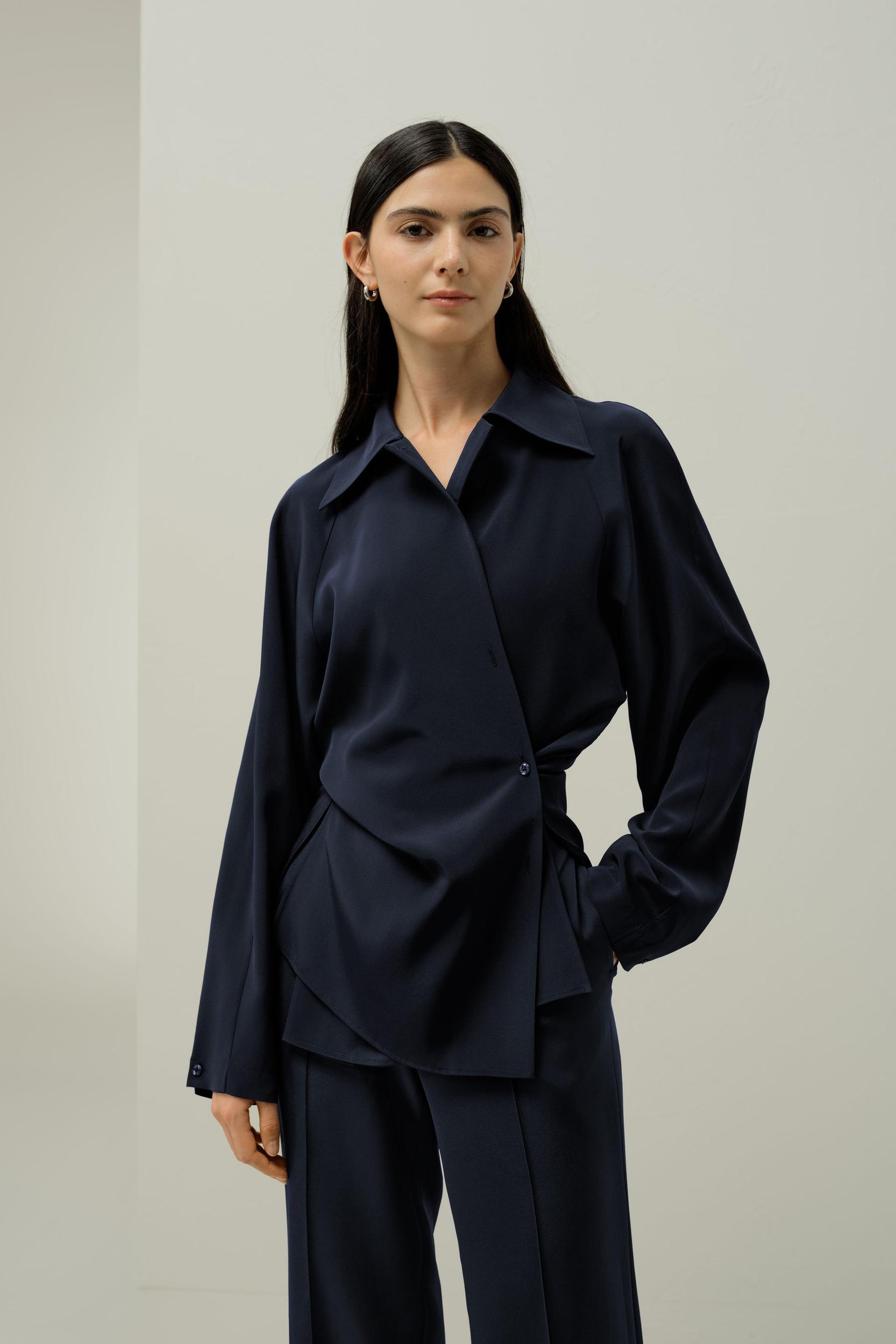Multipositional Silk Shirt Product Image