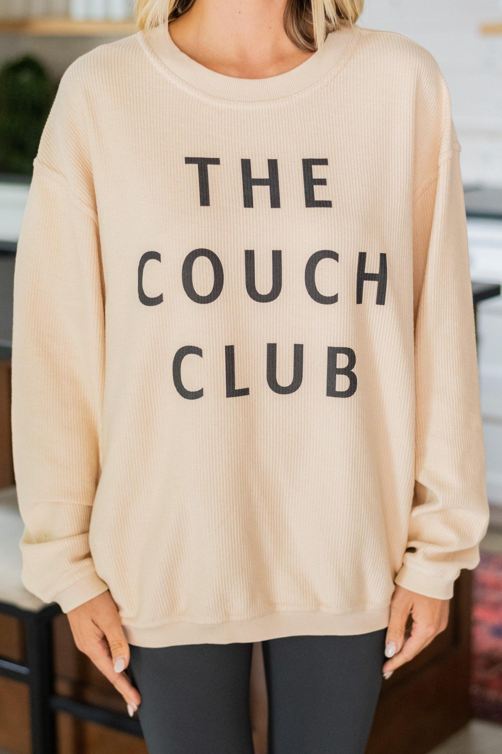The Couch Club Natural White Graphic Corded Sweatshirt Female Product Image
