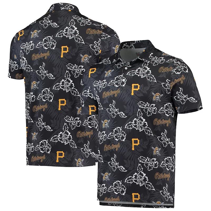 Men's Reyn Spooner Black Pittsburgh Pirates Performance Polo, Size: Large Product Image