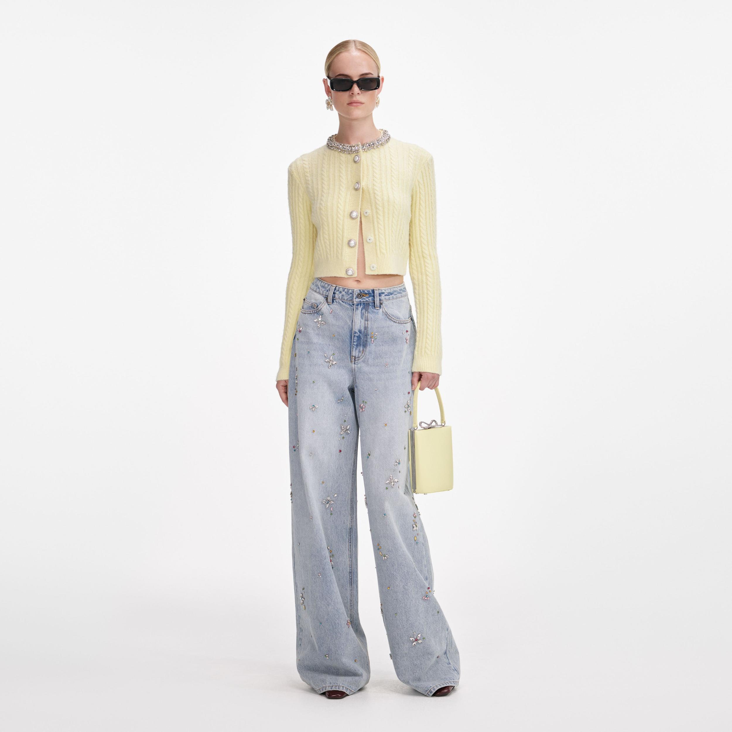 Yellow Alpaca Cardigan Product Image