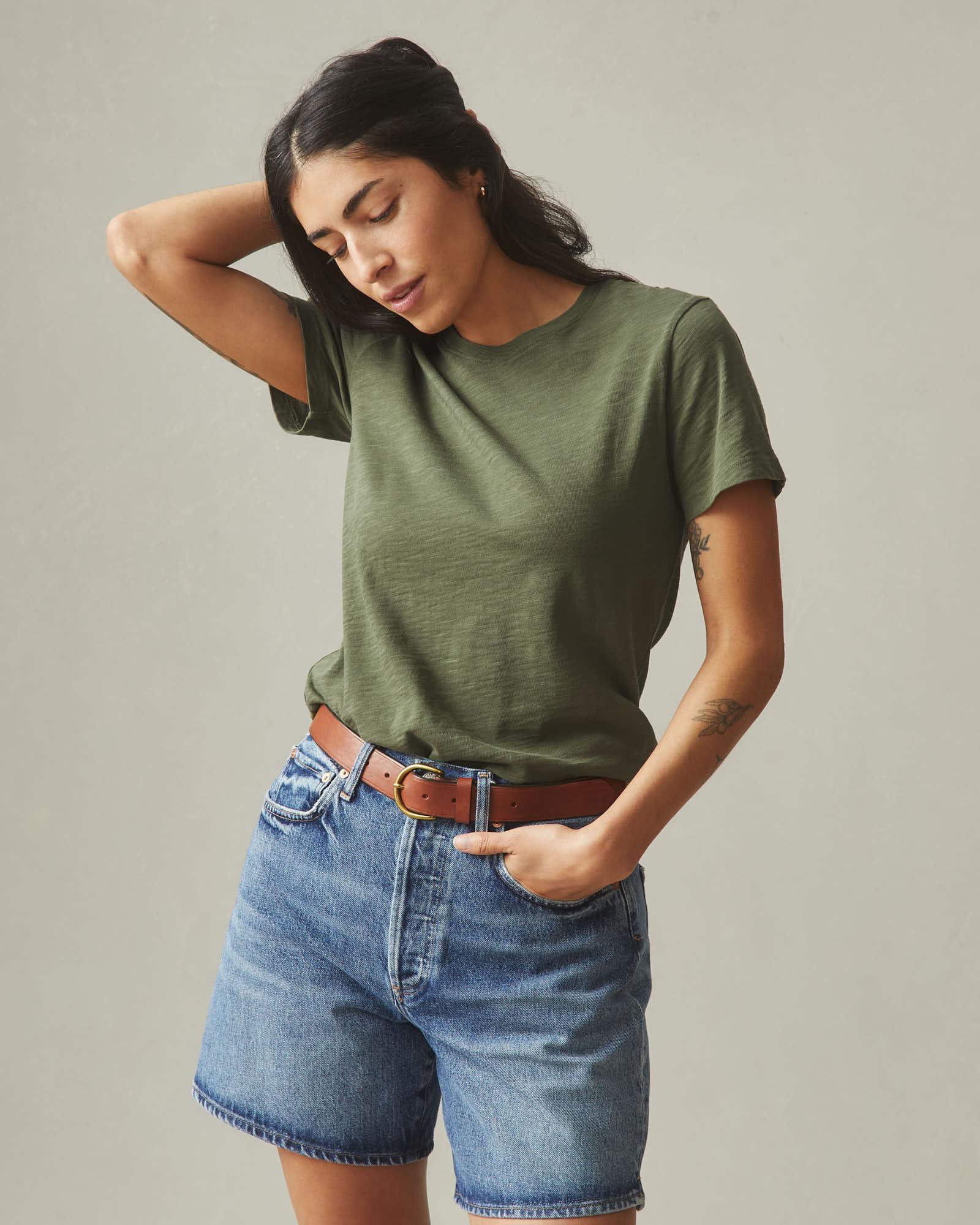 Women's Premium Slub Crew Tee - Fern Female Product Image