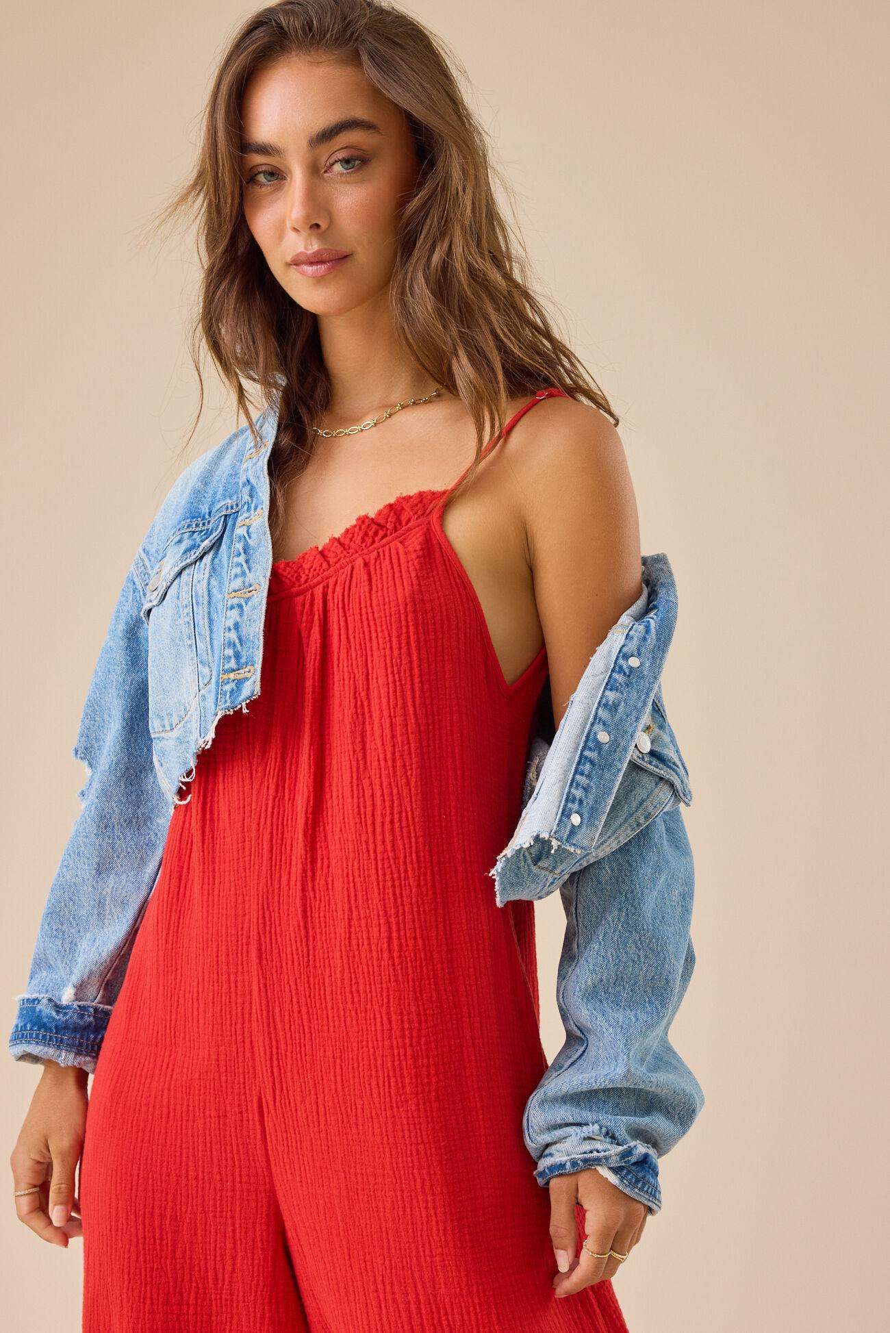 Laurie Gauze Jumpsuit Product Image