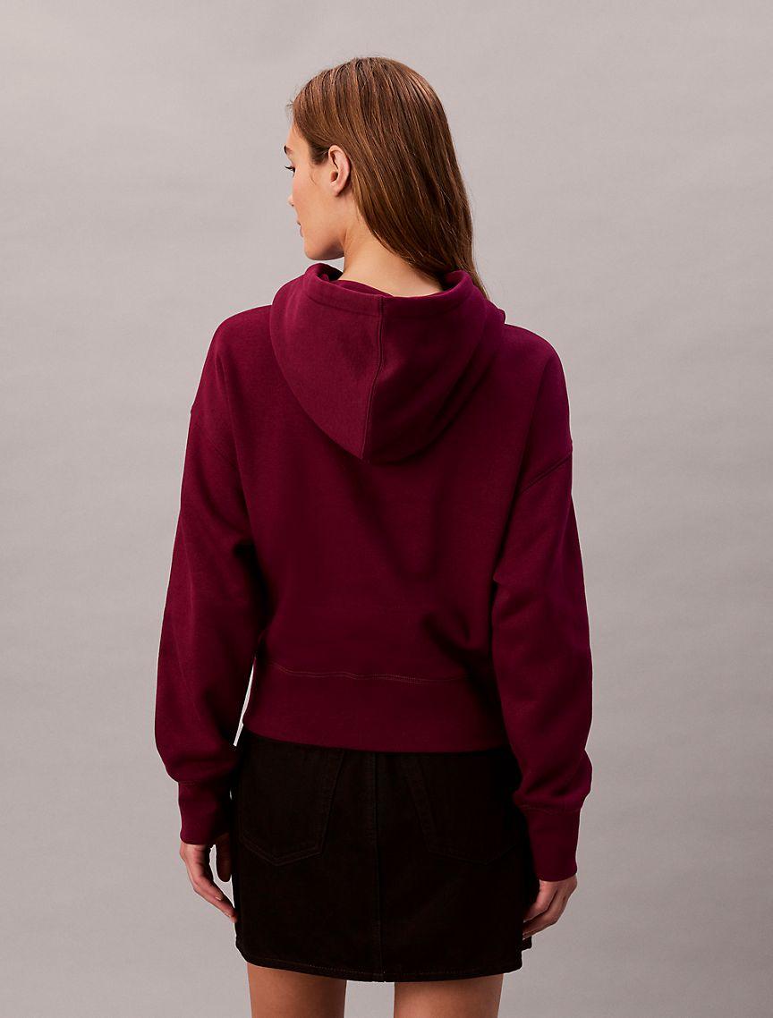 Fleece Sequin Monogram Relaxed Hoodie Product Image