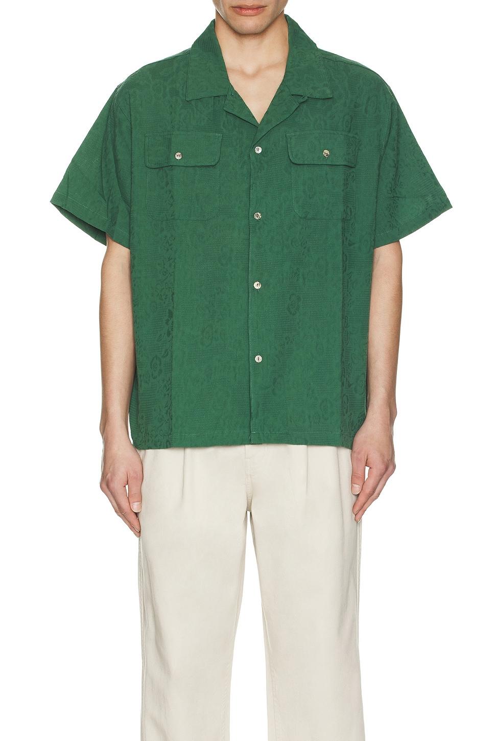 Textured Linen Short Sleeve Camp Shirt Product Image