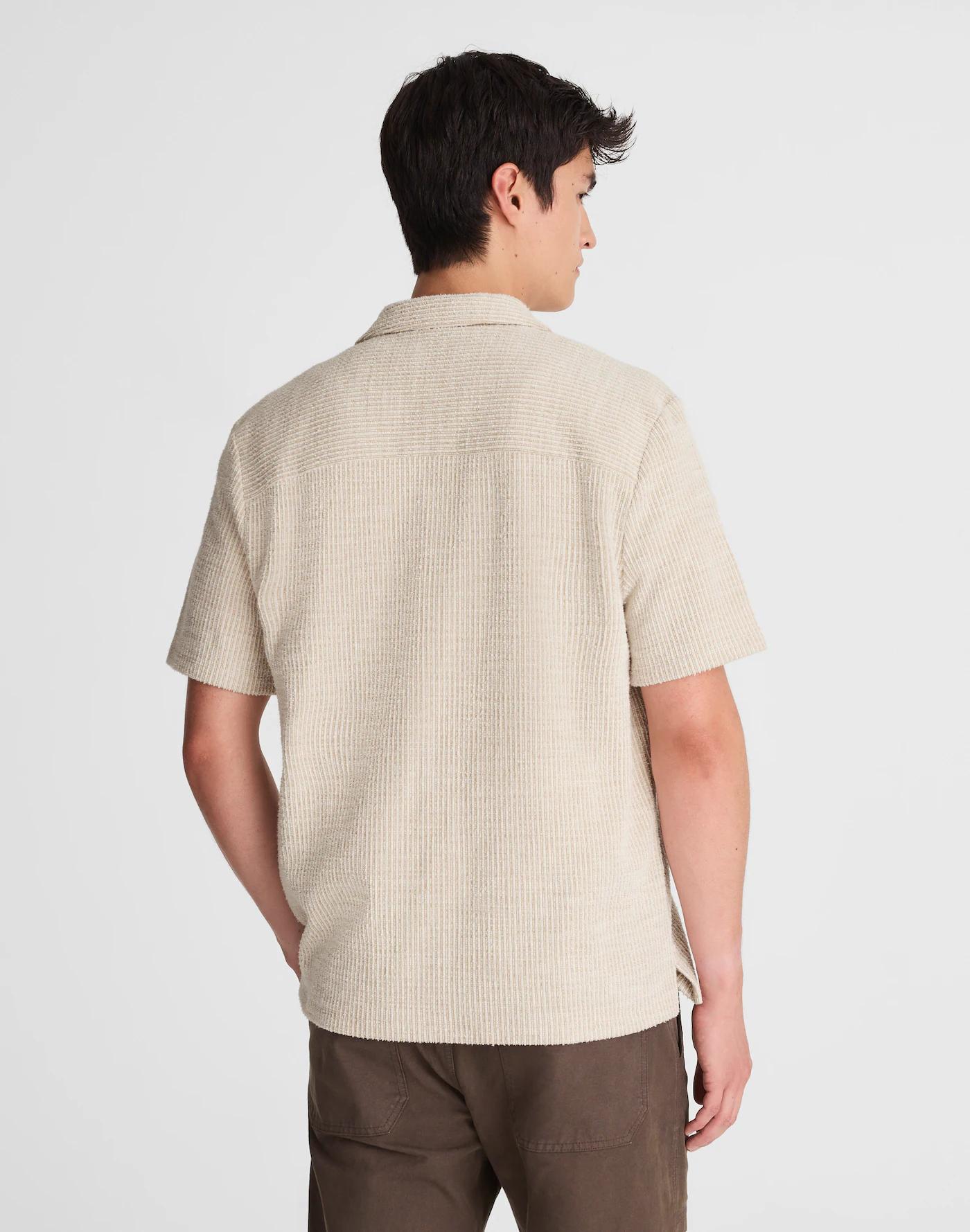 Textured Stripe Camp-Collar Shirt Product Image