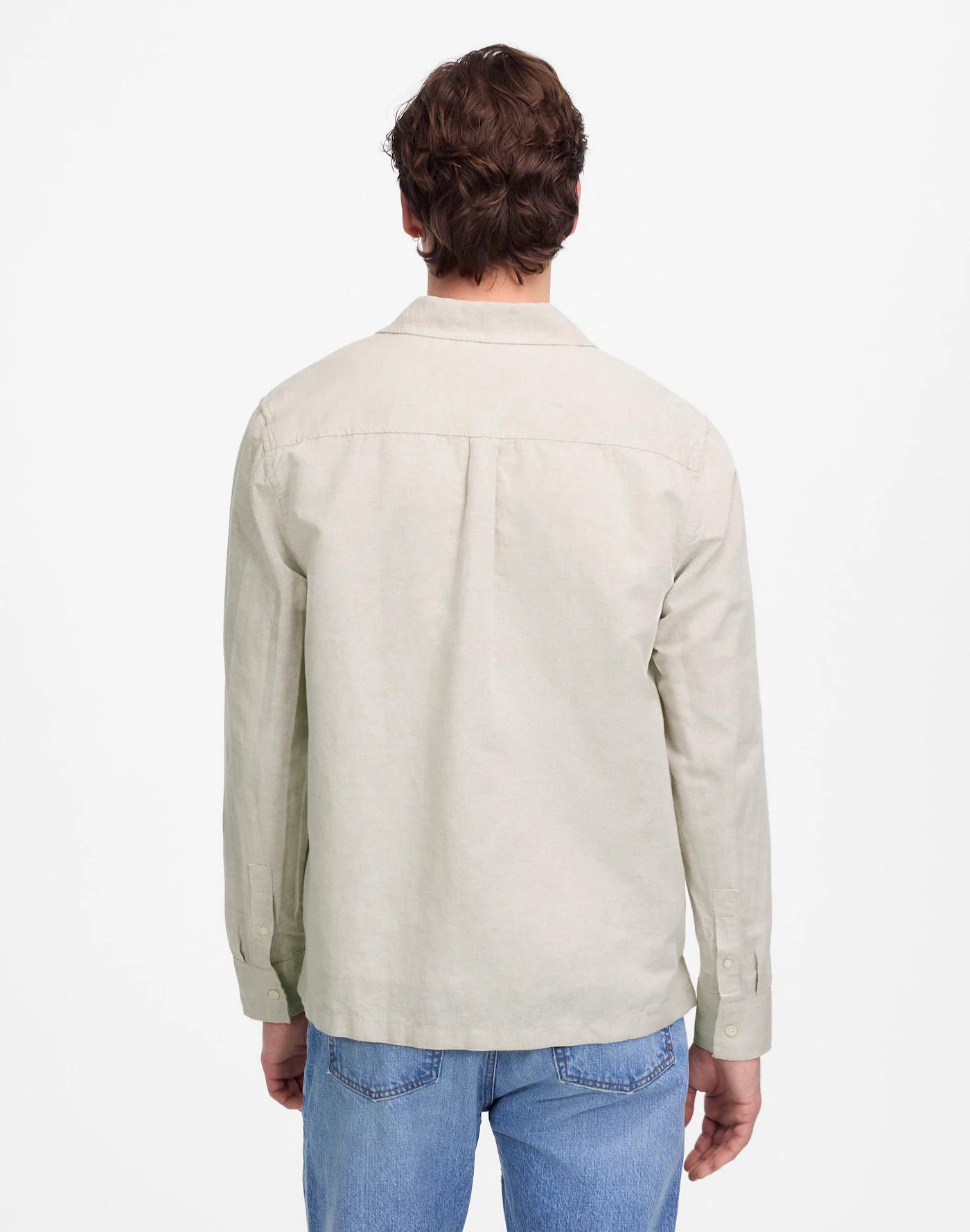 Button-Up Shirt in Cotton-Linen Blend Product Image