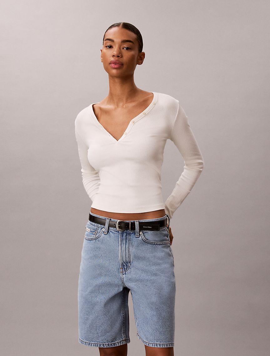 Denim Bermuda Shorts Product Image