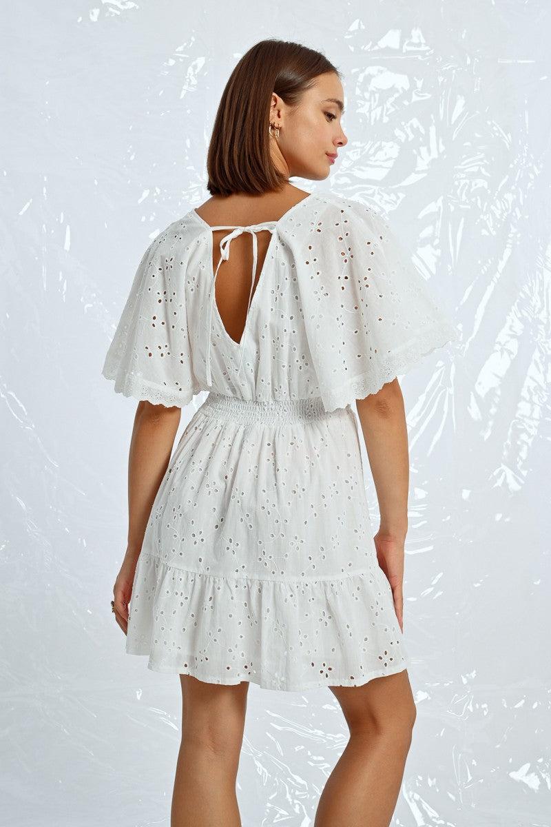 ENGLISH EMBROIDERY SHORT DRESS Product Image