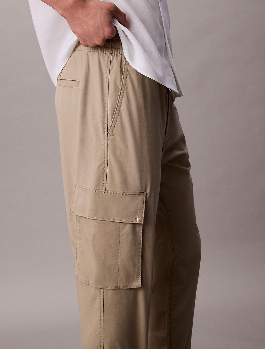 Cotton Blend Skinny Cargo Ripstop Pants Product Image