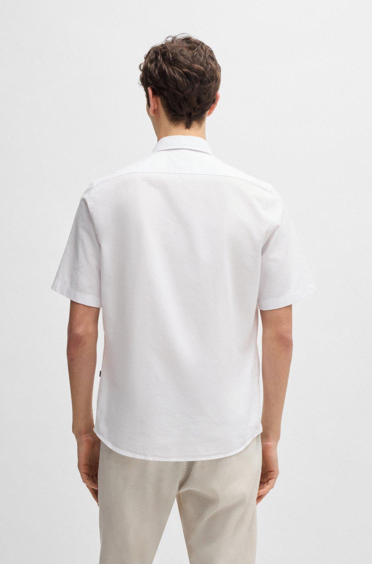 BOSS - Regular-fit shirt in Oxford cotton - White Product Image