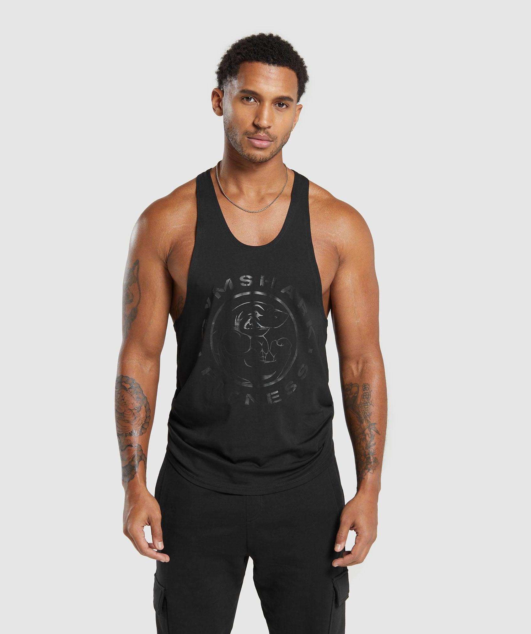 Gymshark Legacy Stringer - Black Male Product Image