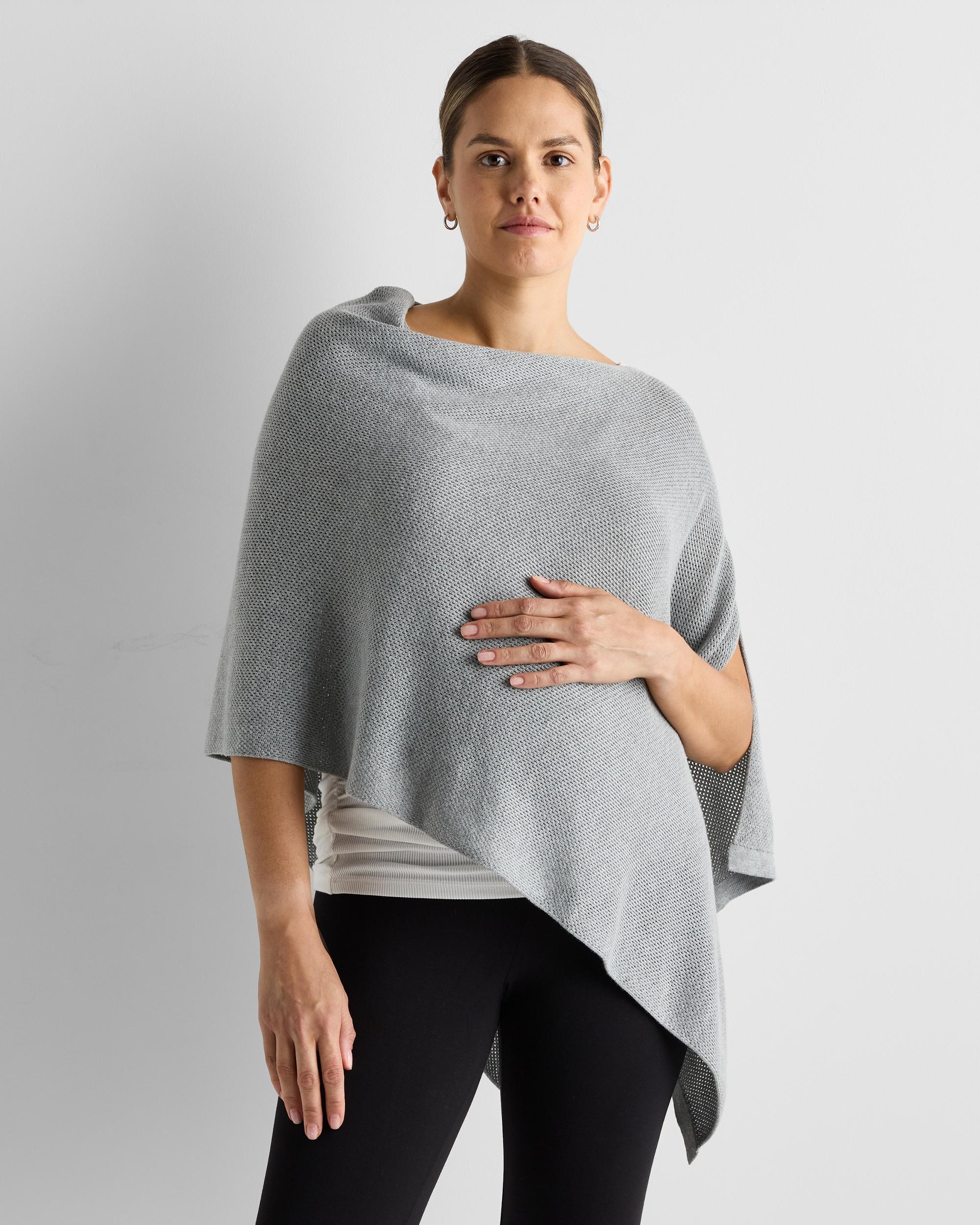 Quince | Women's Lightweight Cotton Cashmere Nursing Shawl Organic Cotton Product Image