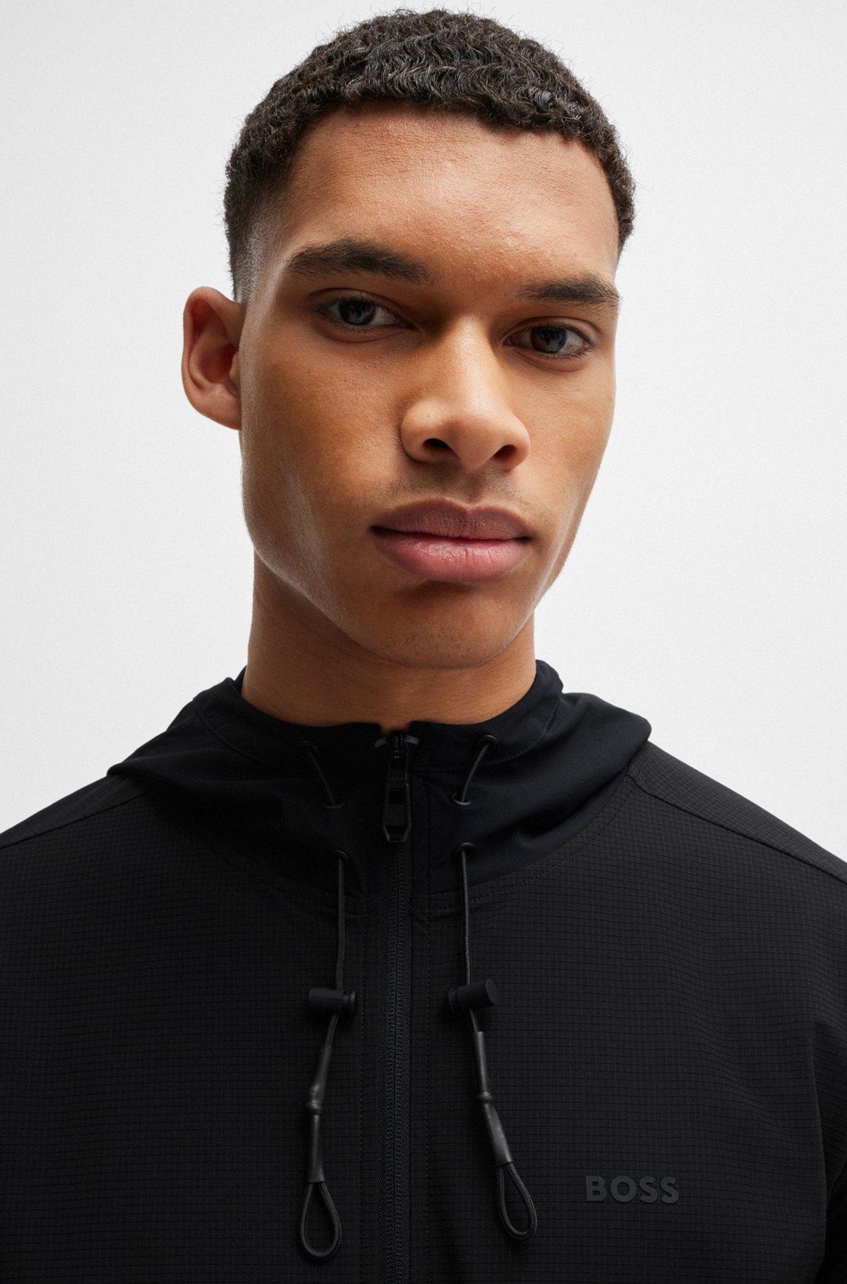 Regular-fit zip-up hoodie with quick-dry performance Product Image
