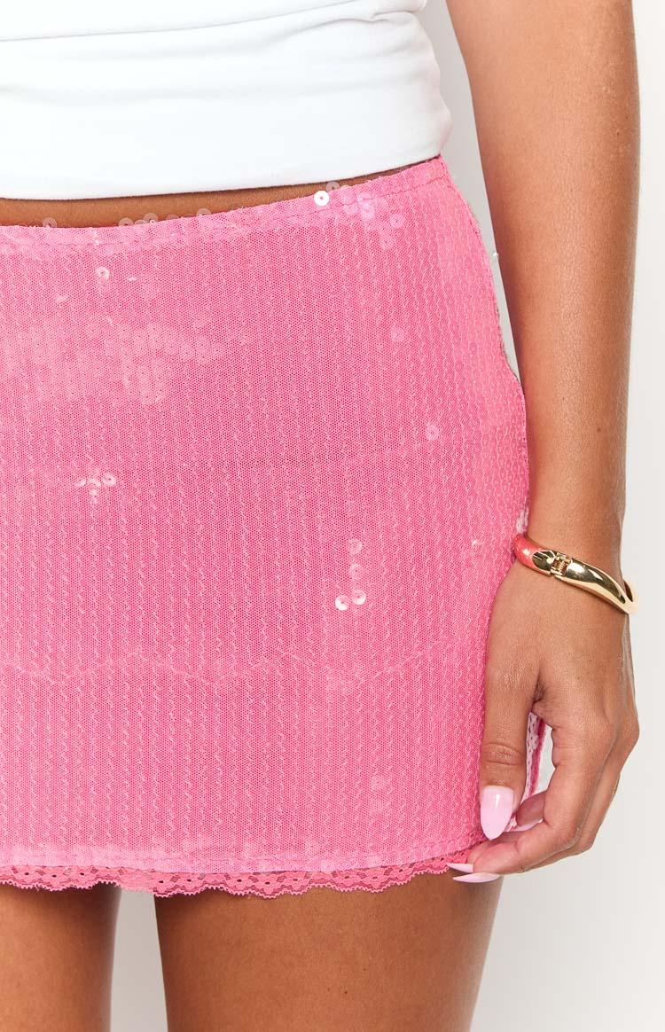 Vivi Pink Sequin Mini Skirt Baby Girls Product Image