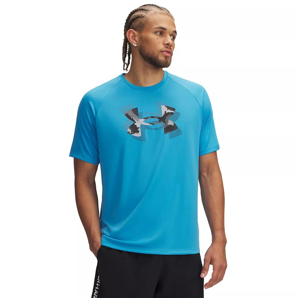Men's Under Armour Tech™ Print Fill Short Sleeve Tee, Size: XL, Ether Blue Product Image