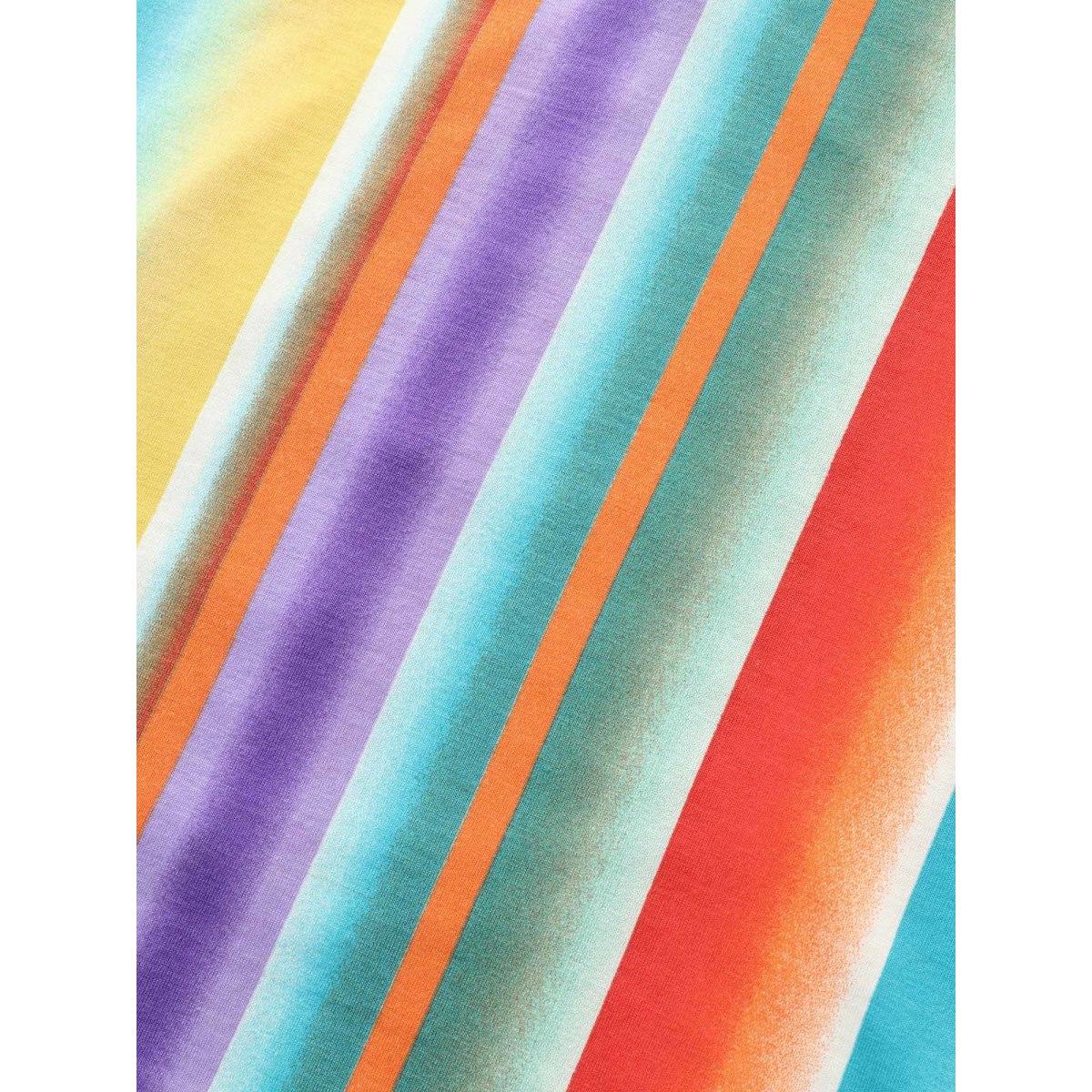 Plus Size Colorful Striped Retro Tank Pocket Dress Multicolor Women Casual Contrast Round Neck Sleeveless Curvy BloomChic 14-16/1X Product Image