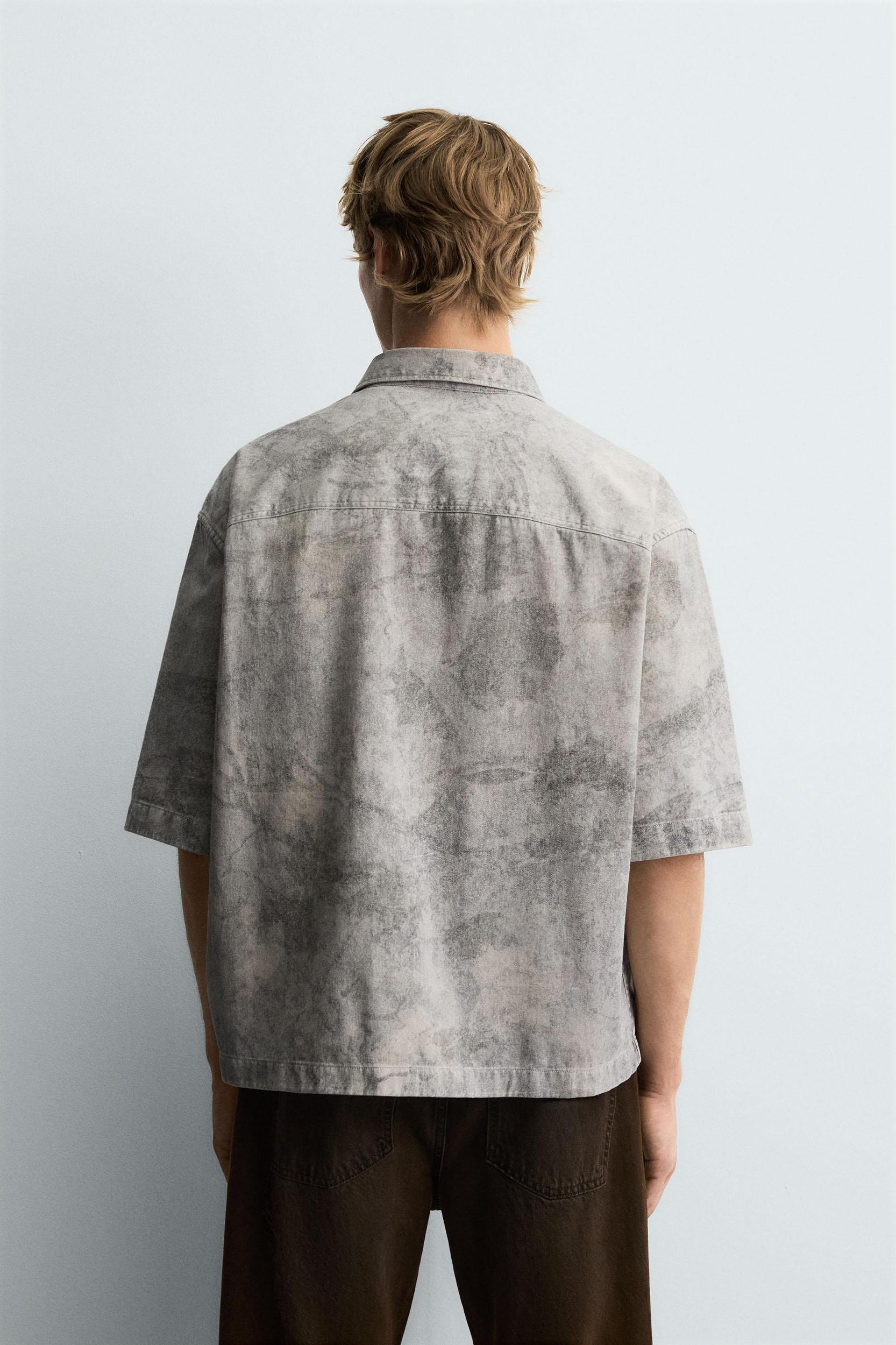 RELAXED FIT ABSTRACT PRINT SHIRT Product Image