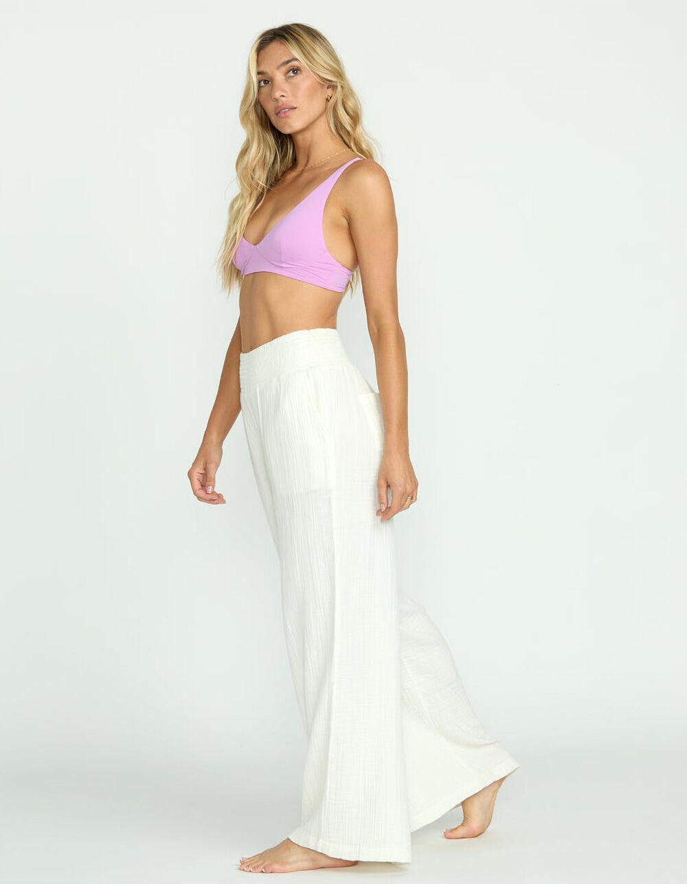 BILLABONG New Waves Womens Wide Leg Beach Pants - WHITE Product Image