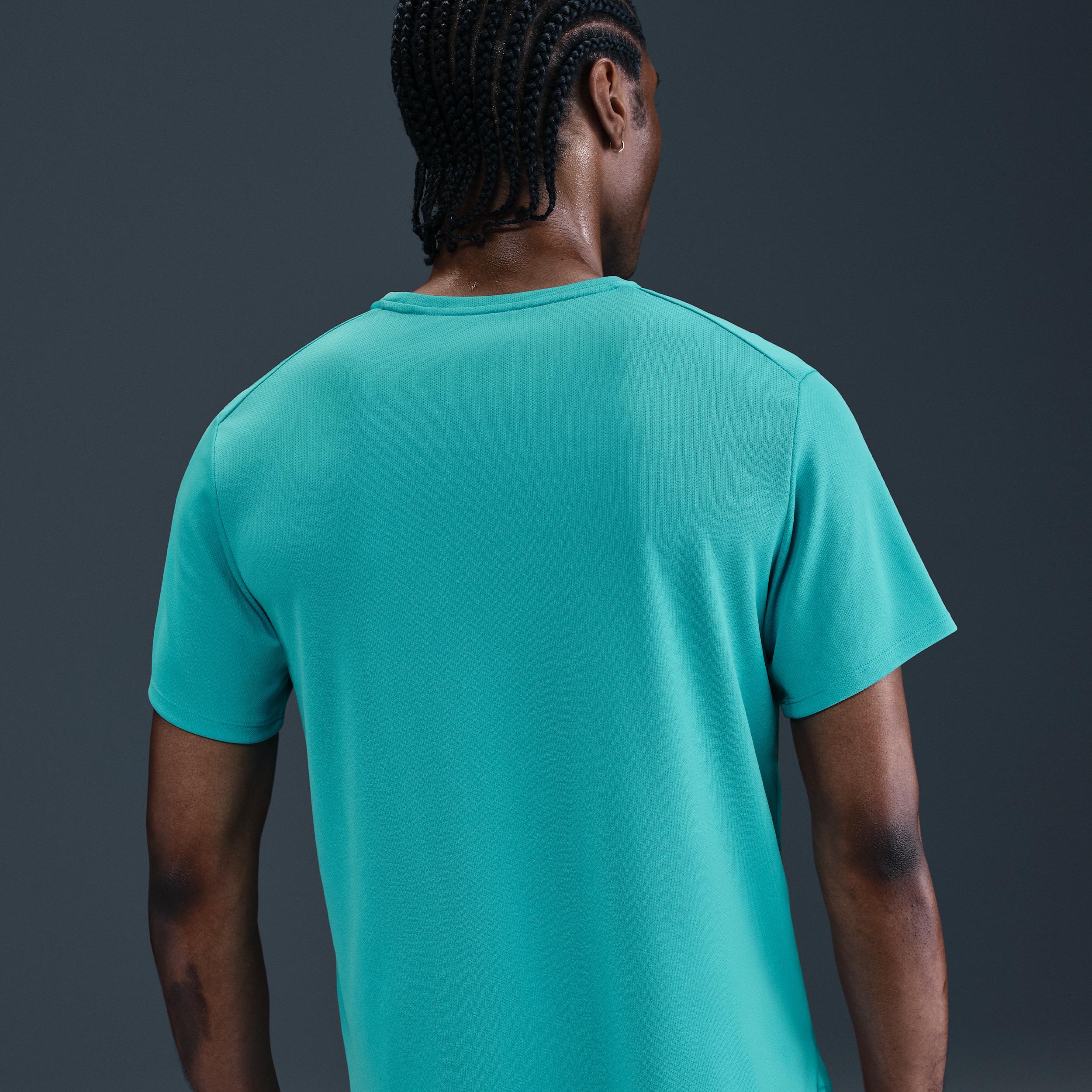 Nike Mens Miler Dri-FIT UV Short-Sleeve Running Top | DV9315-345 Product Image