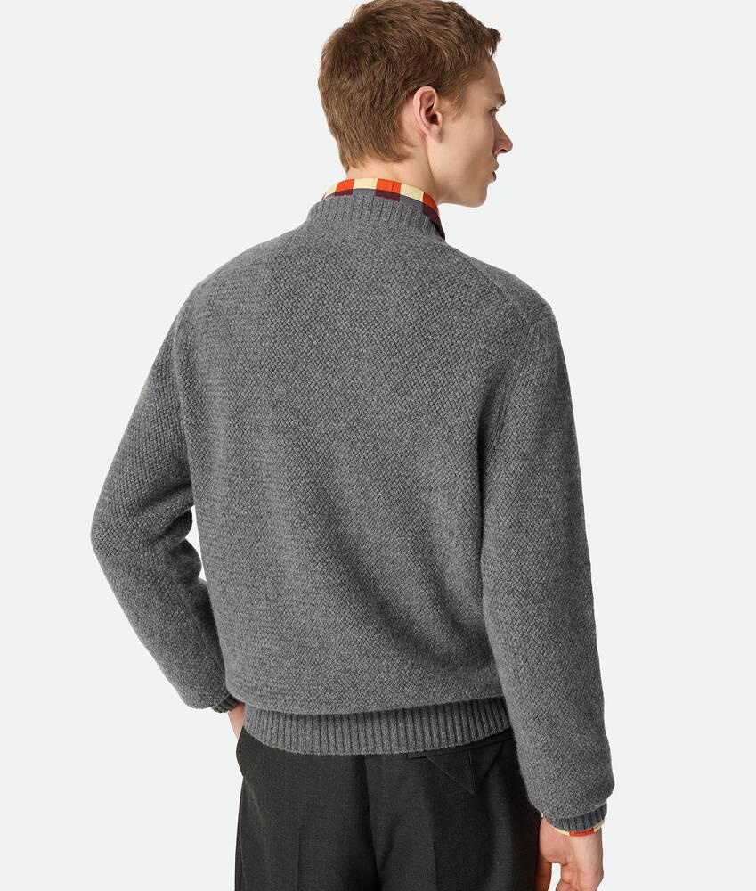 Men's Cashmere Jumper in Dark grey melange Product Image