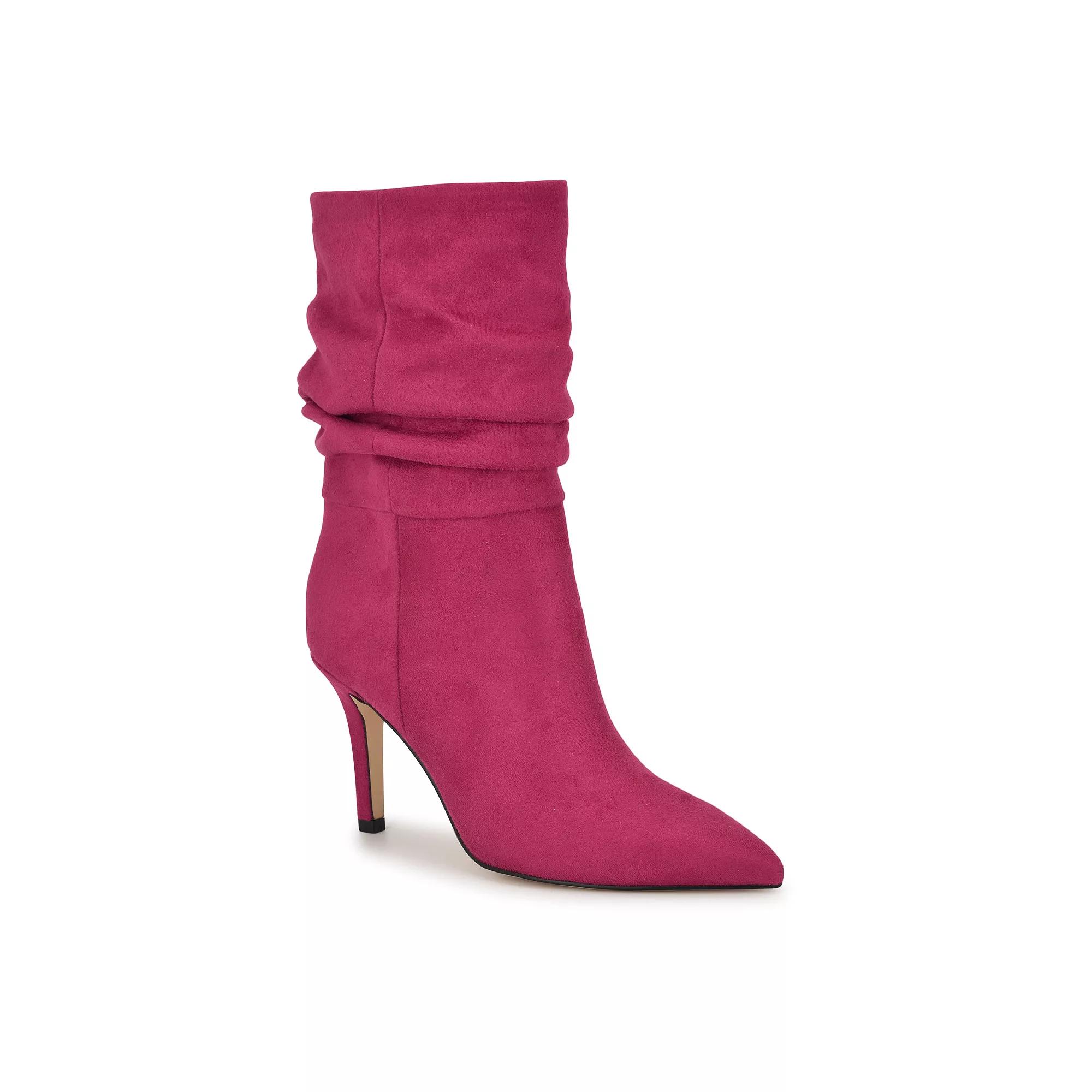 Nine West Slouch Women's Pointy Toe Stiletto Heel Dress Booties, Size: 6, Dark Pink Product Image