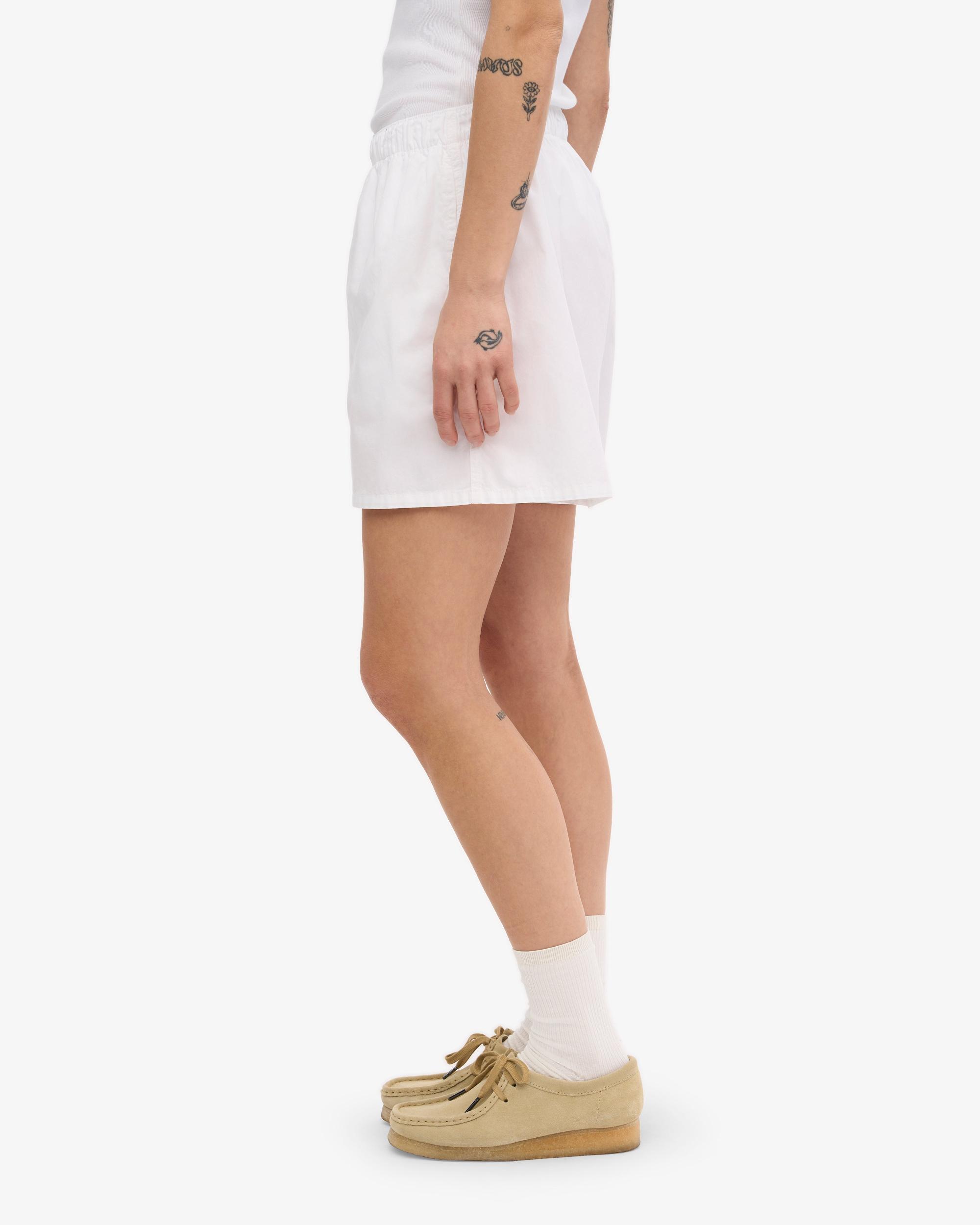 Women Organic Twill Shorts - Optical White Product Image