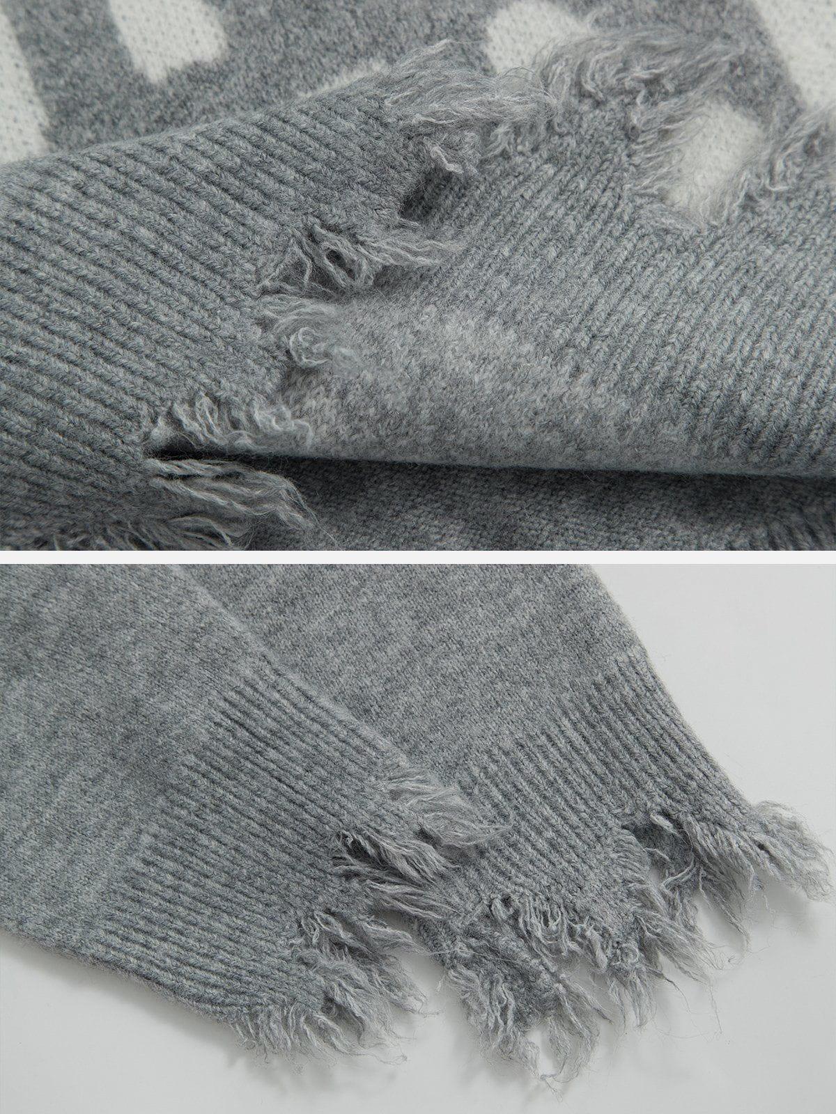 Aelfric Eden Letters Ripped Hole Sweater Product Image